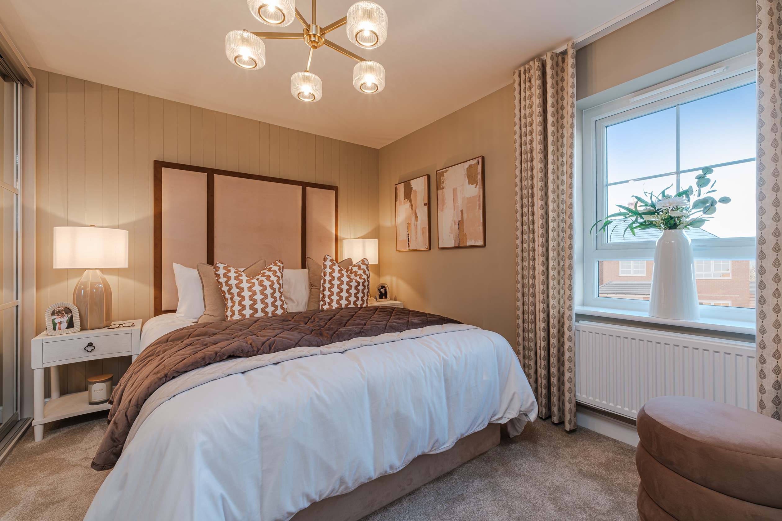 Interior view of the main bedroom in our 3 bed Brancaster home
