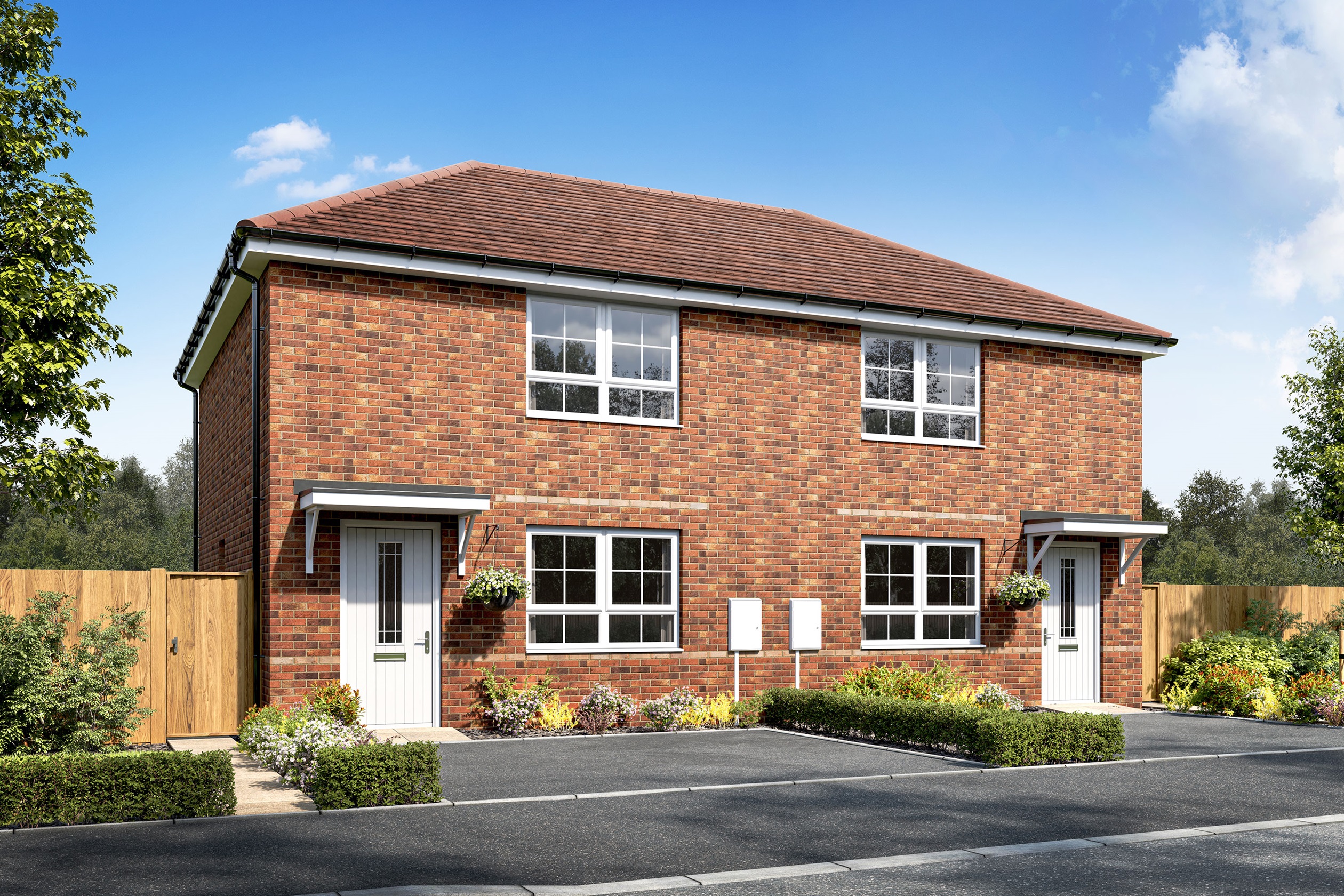 Exterior CGI of our 2 bed Linstead home