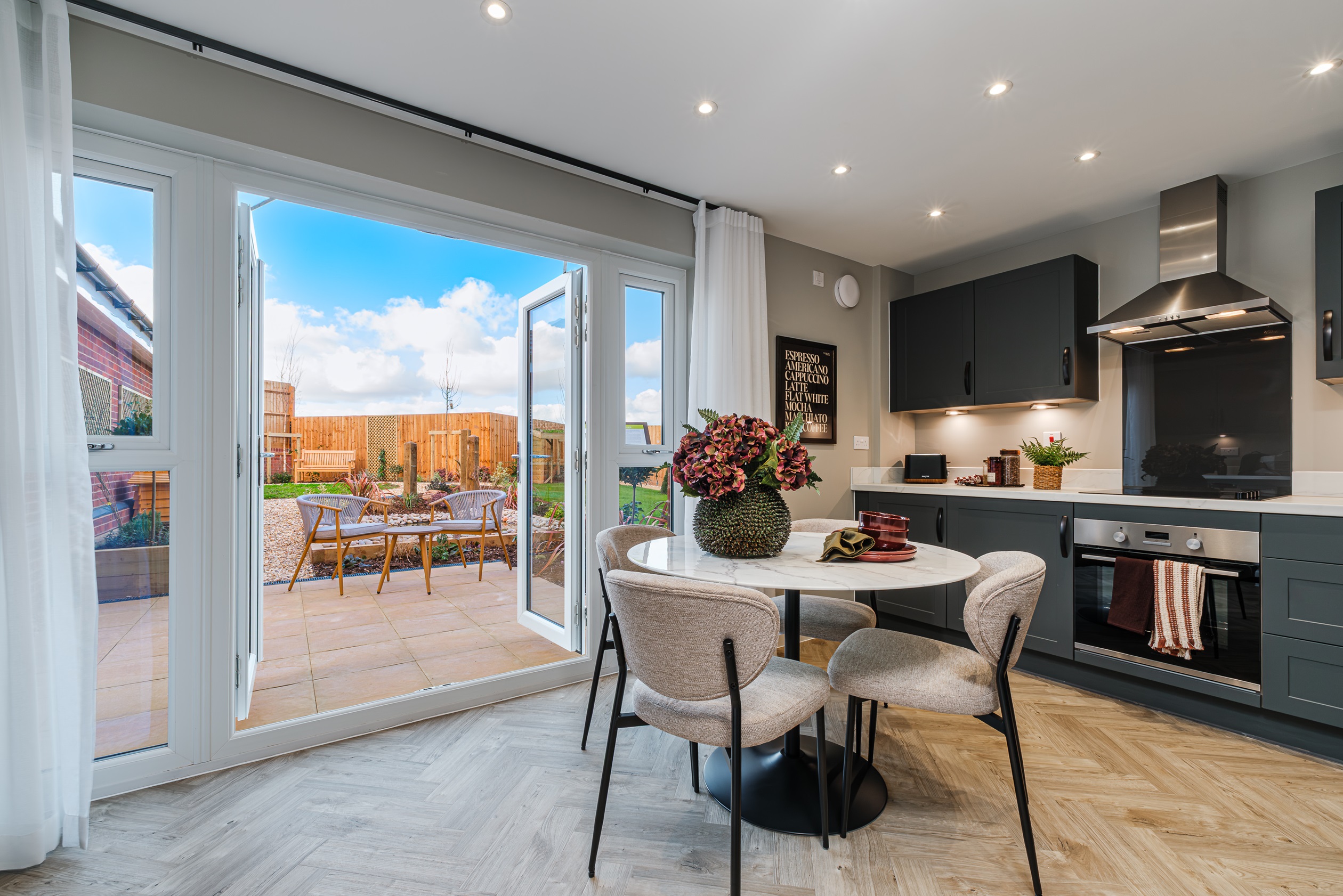 Interior view of the kitchen in our 2 bed Linstead