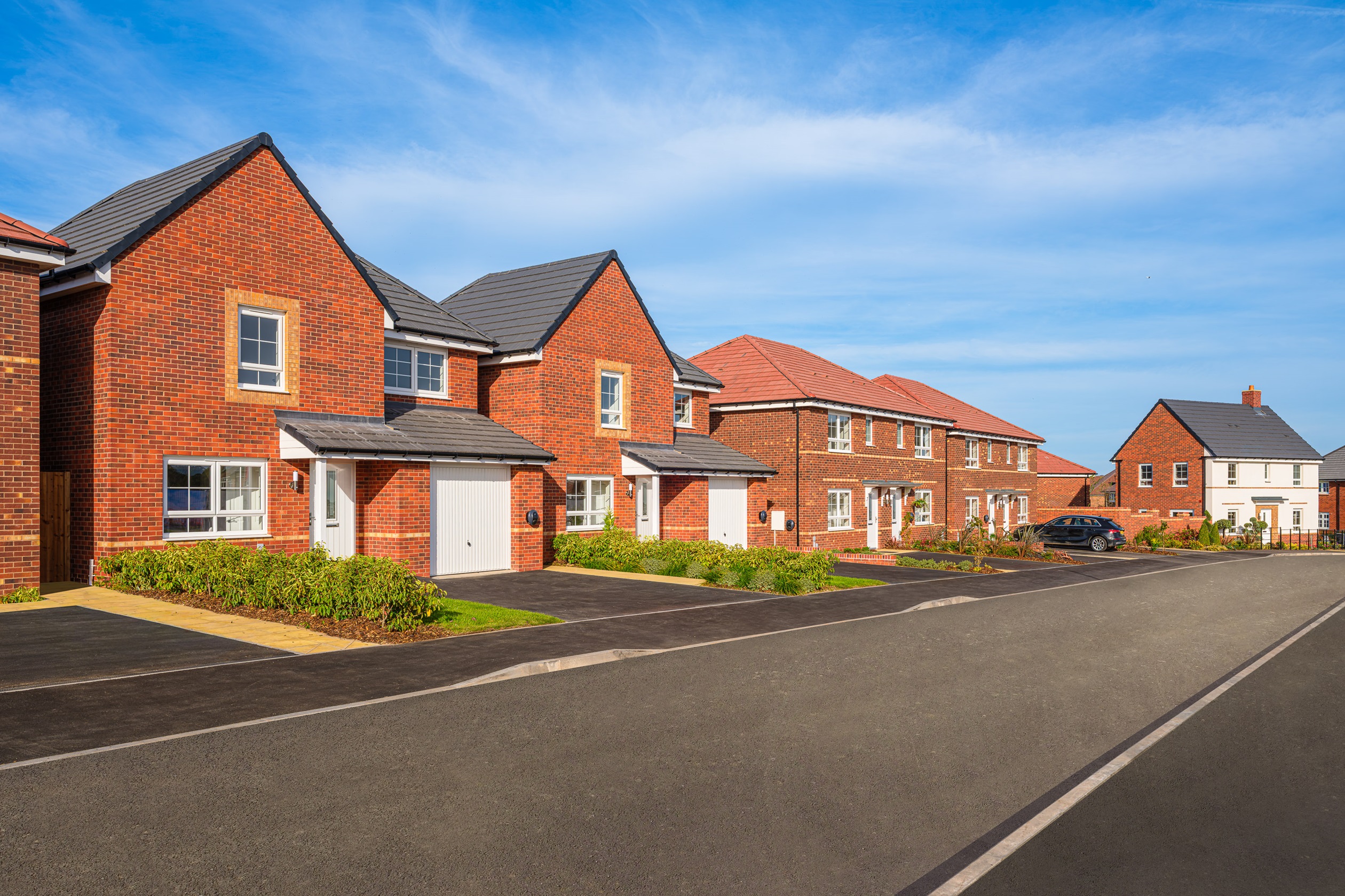Street scene at Curborough Fields, Lichfield