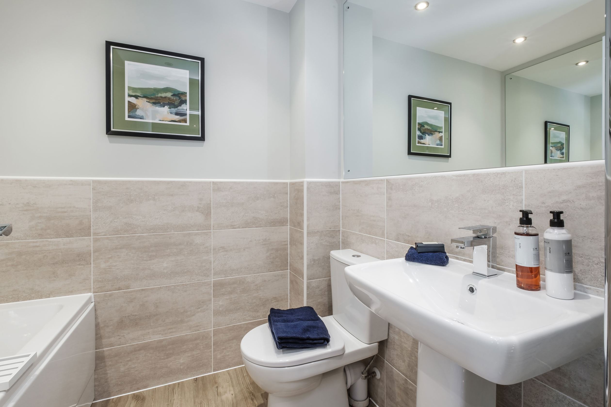Interior view of the bathroom in our 4 bed Alderney home