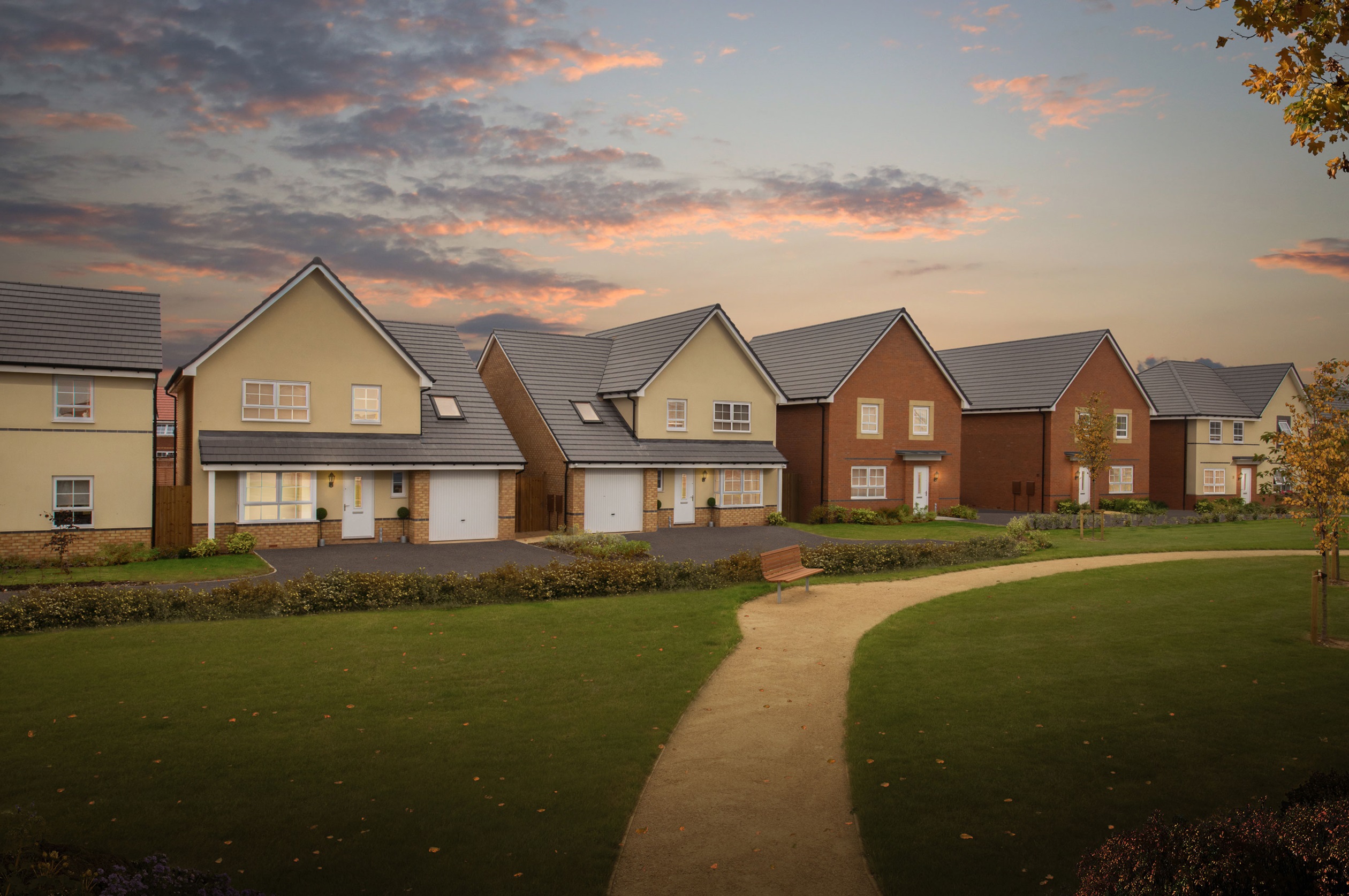 External view of our 4 bed Chertsey and Harwich homes