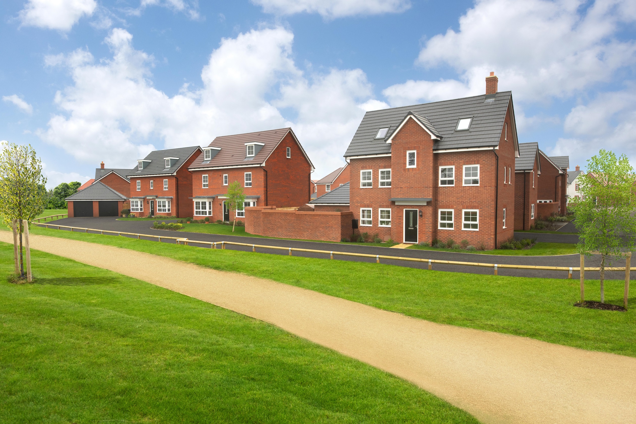 Exterior view of our 4 bed Hesketh and 5 bed Malvern homes
