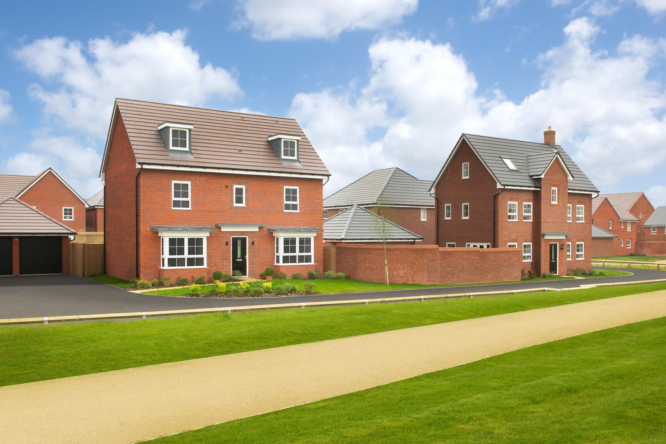 Exterior view of our 5 bed Malvern and 4 bed Hesketh homes
