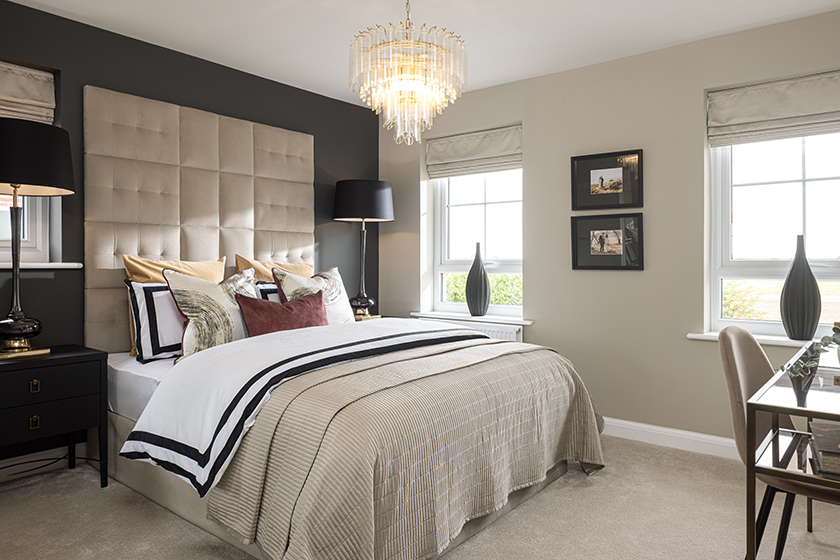 En suite main bedroom in the Radleigh 4 bedroom home