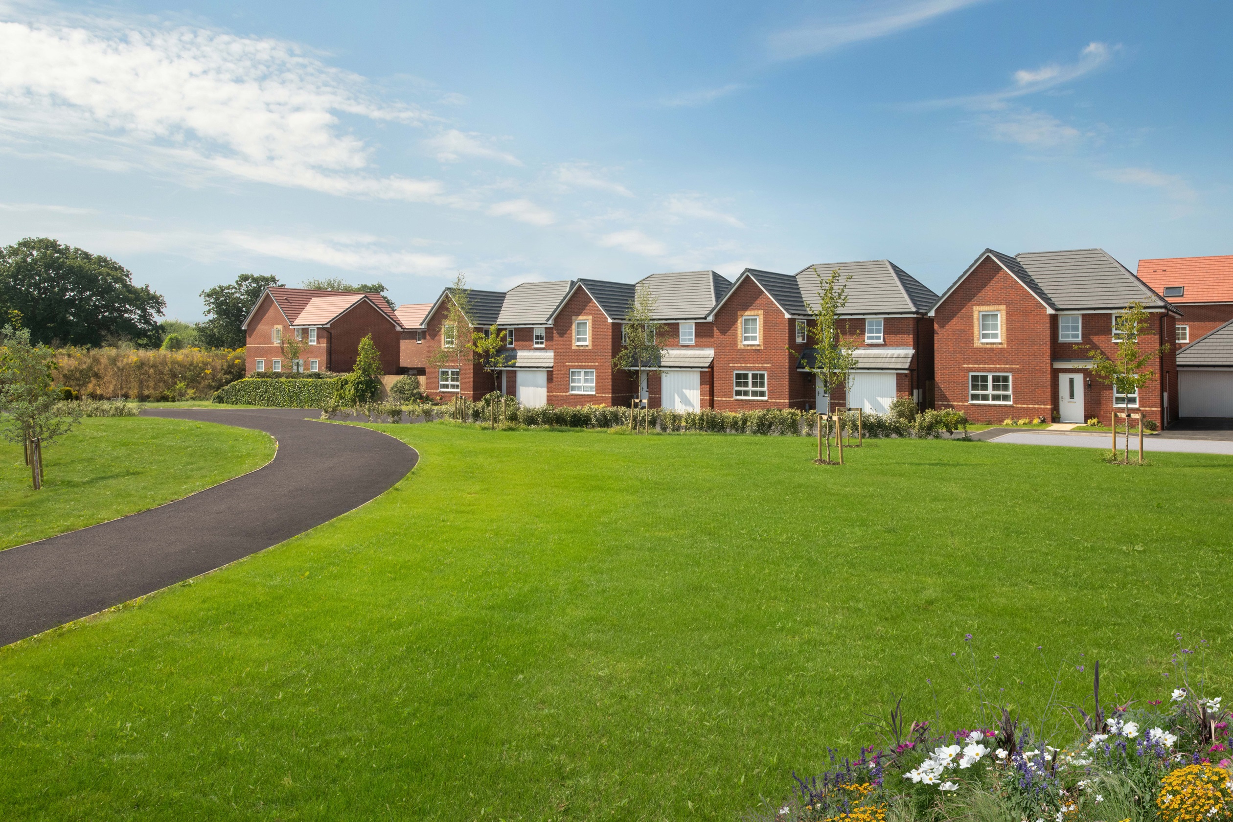 Exterior street scene of our Radleigh and Hale homes