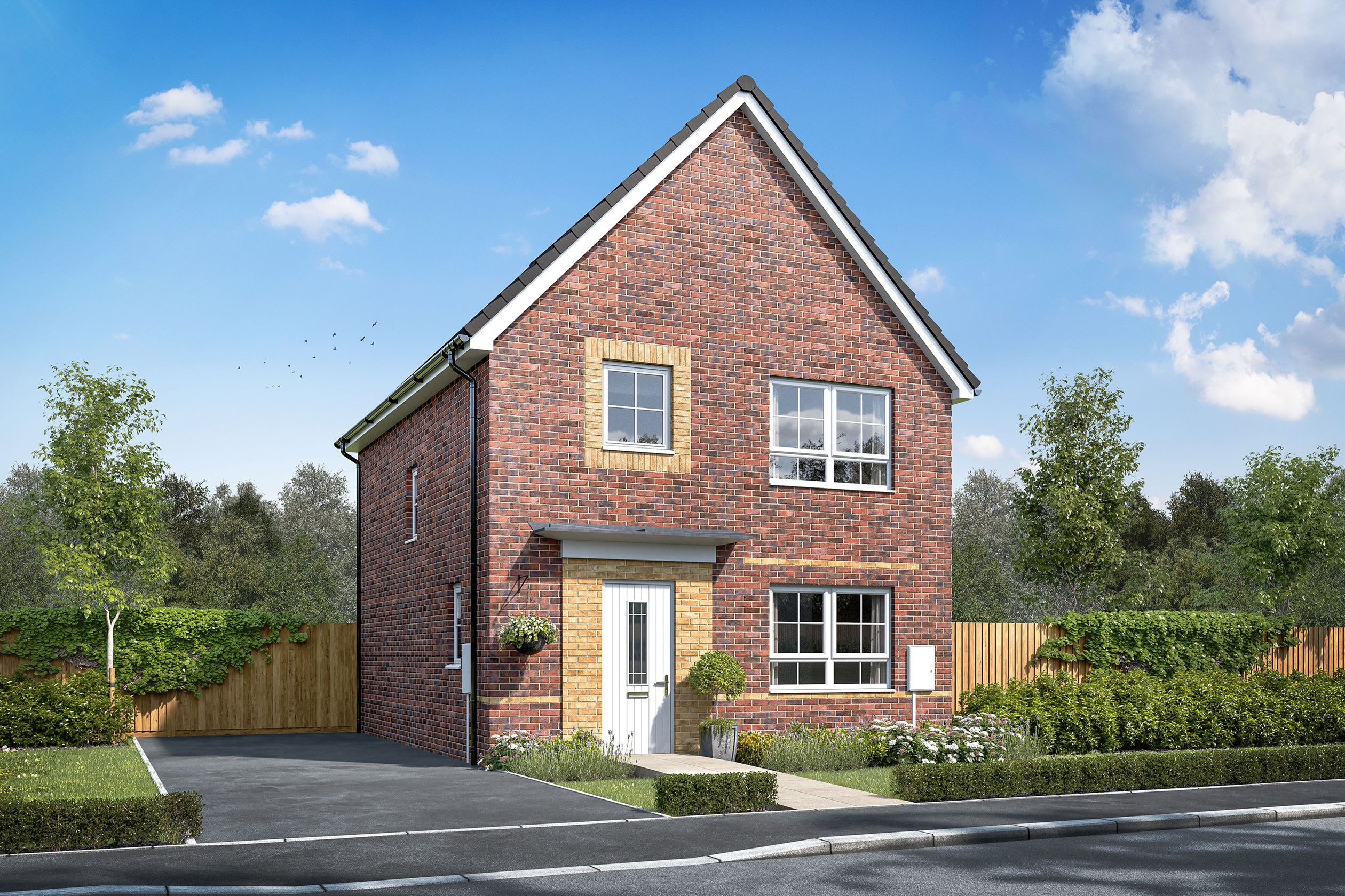 Exterior CGI view of our 3 bed Collaton home