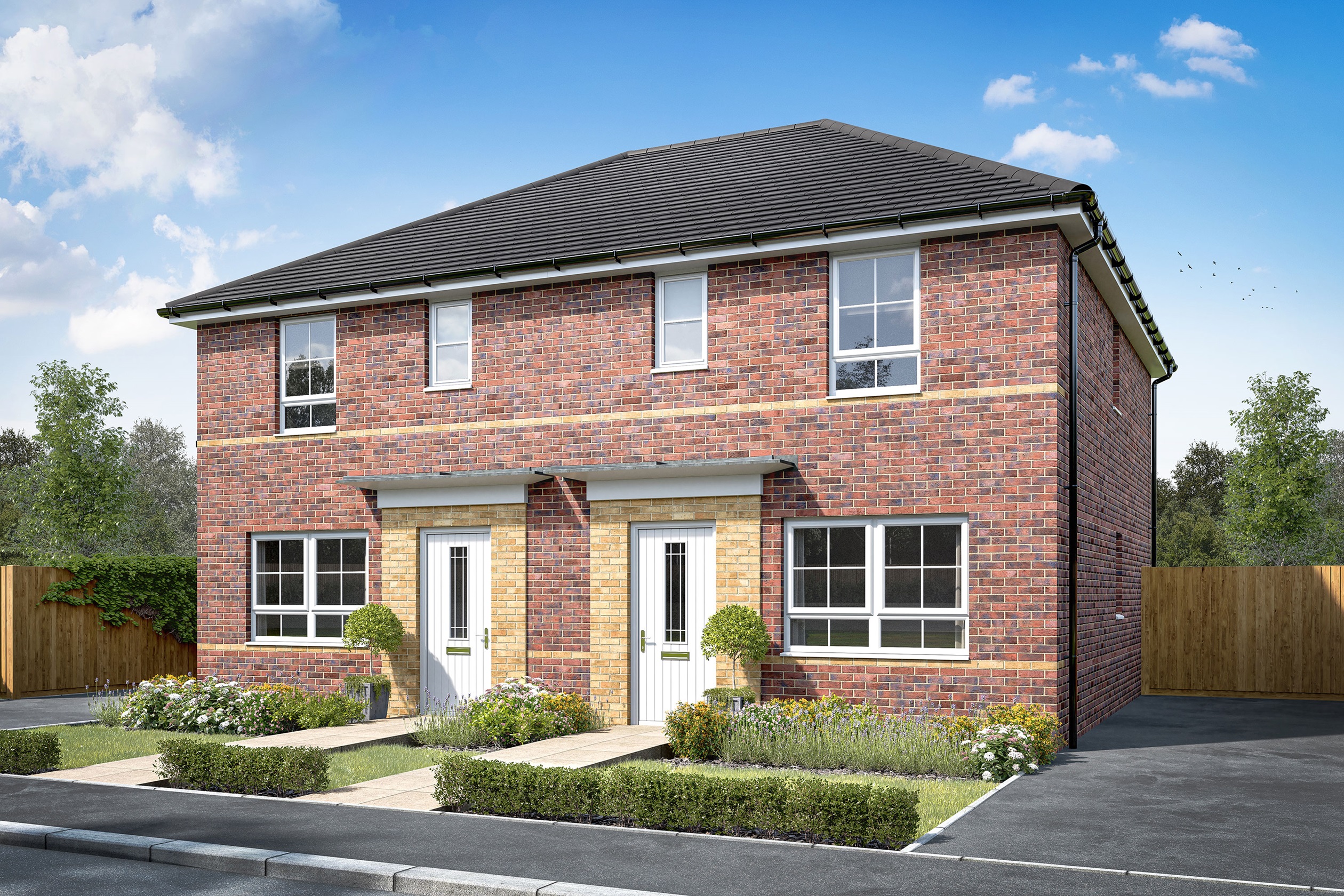 Exterior CGI view of our 3 bed Ellerton home