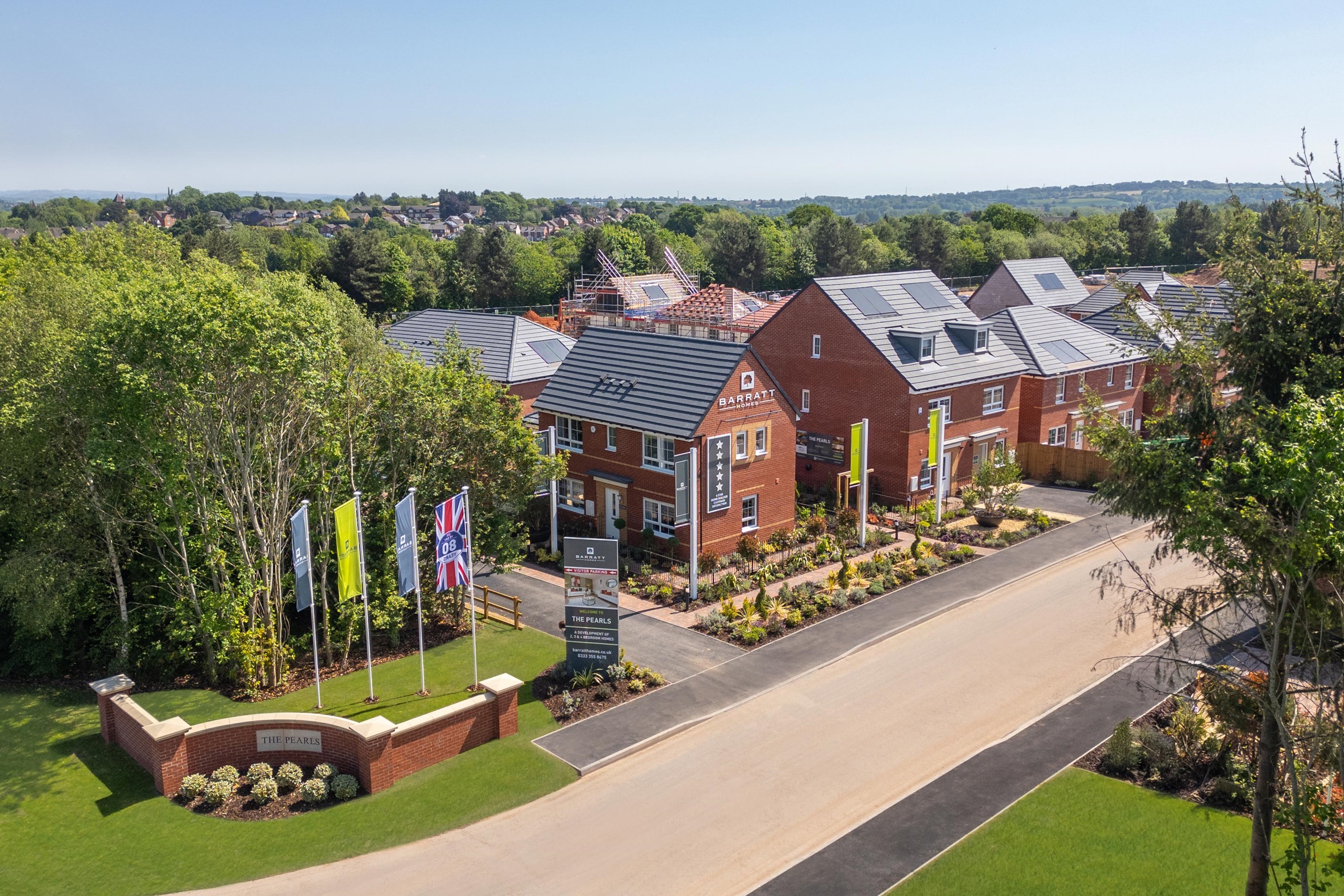 Aerial view of our sales arena at The Pearls in Stourport