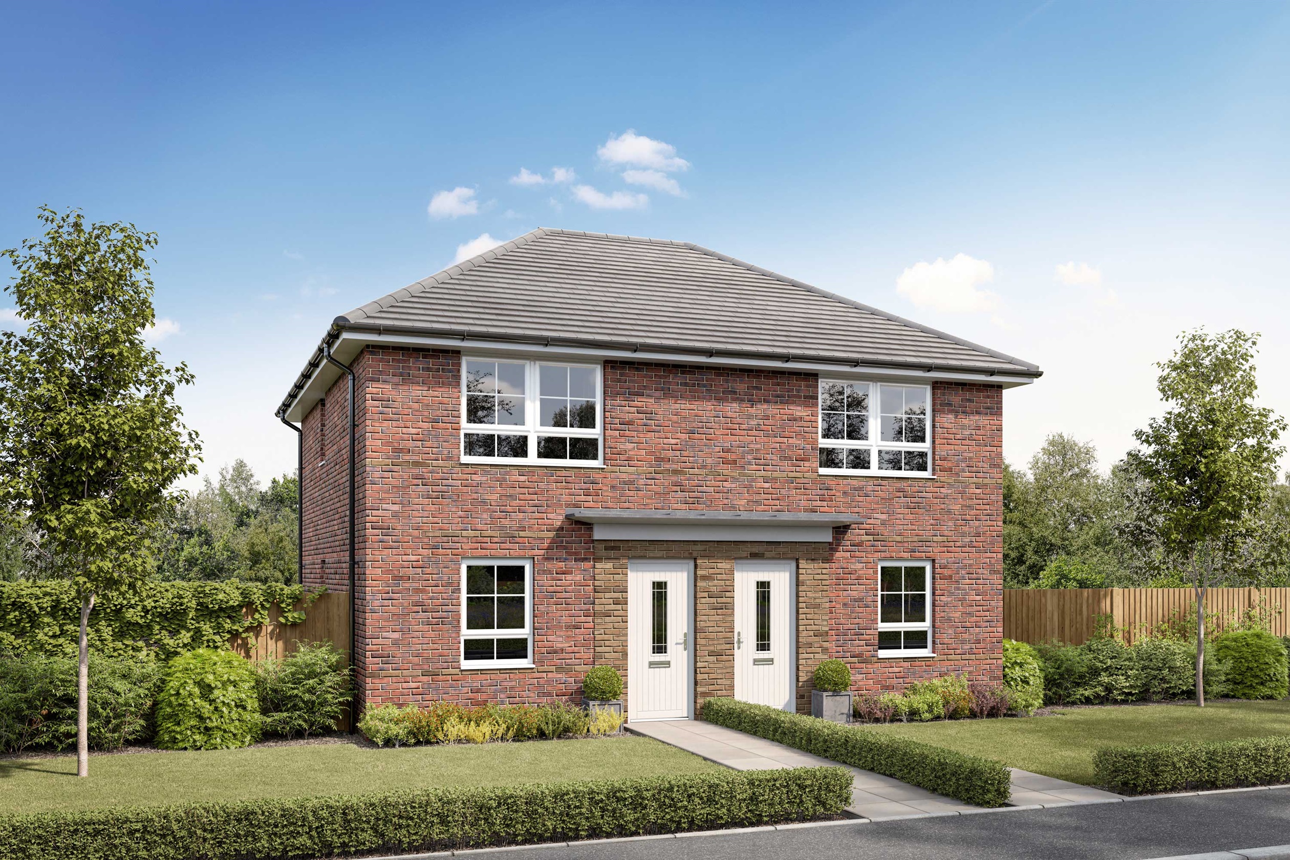 Exterior CGI view of our 2 bed Kenley home