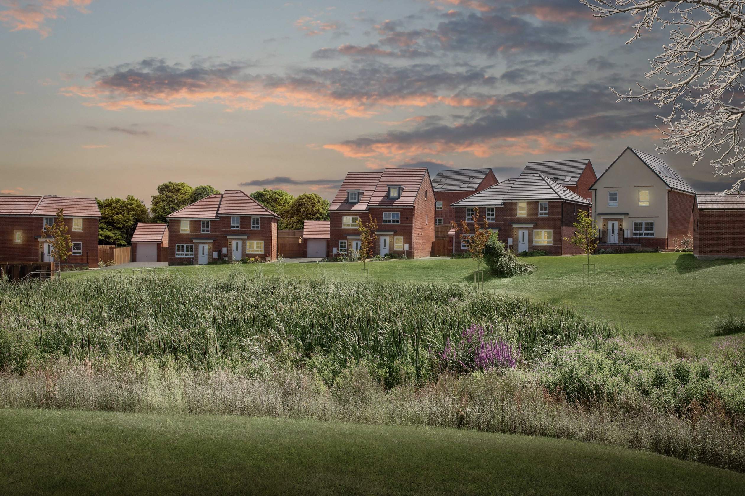 Exterior view of our homes at Poppy Fields in Uttoxeter