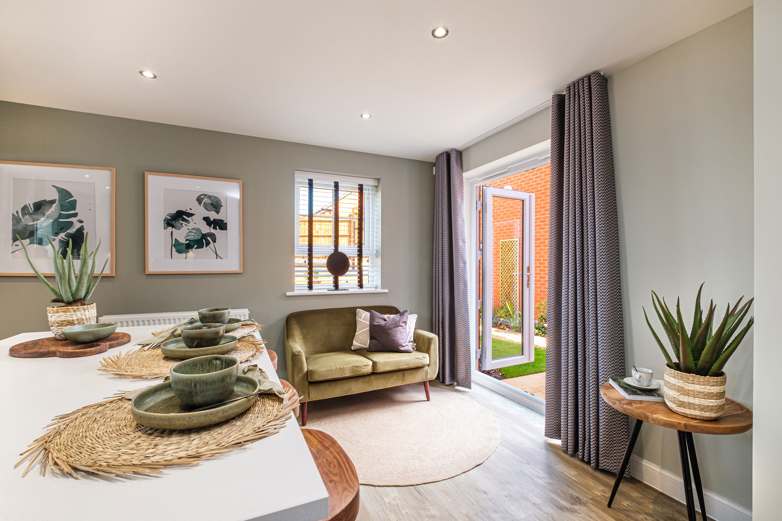Interior view of the kitchen & family space in our 4 bed Alderney home