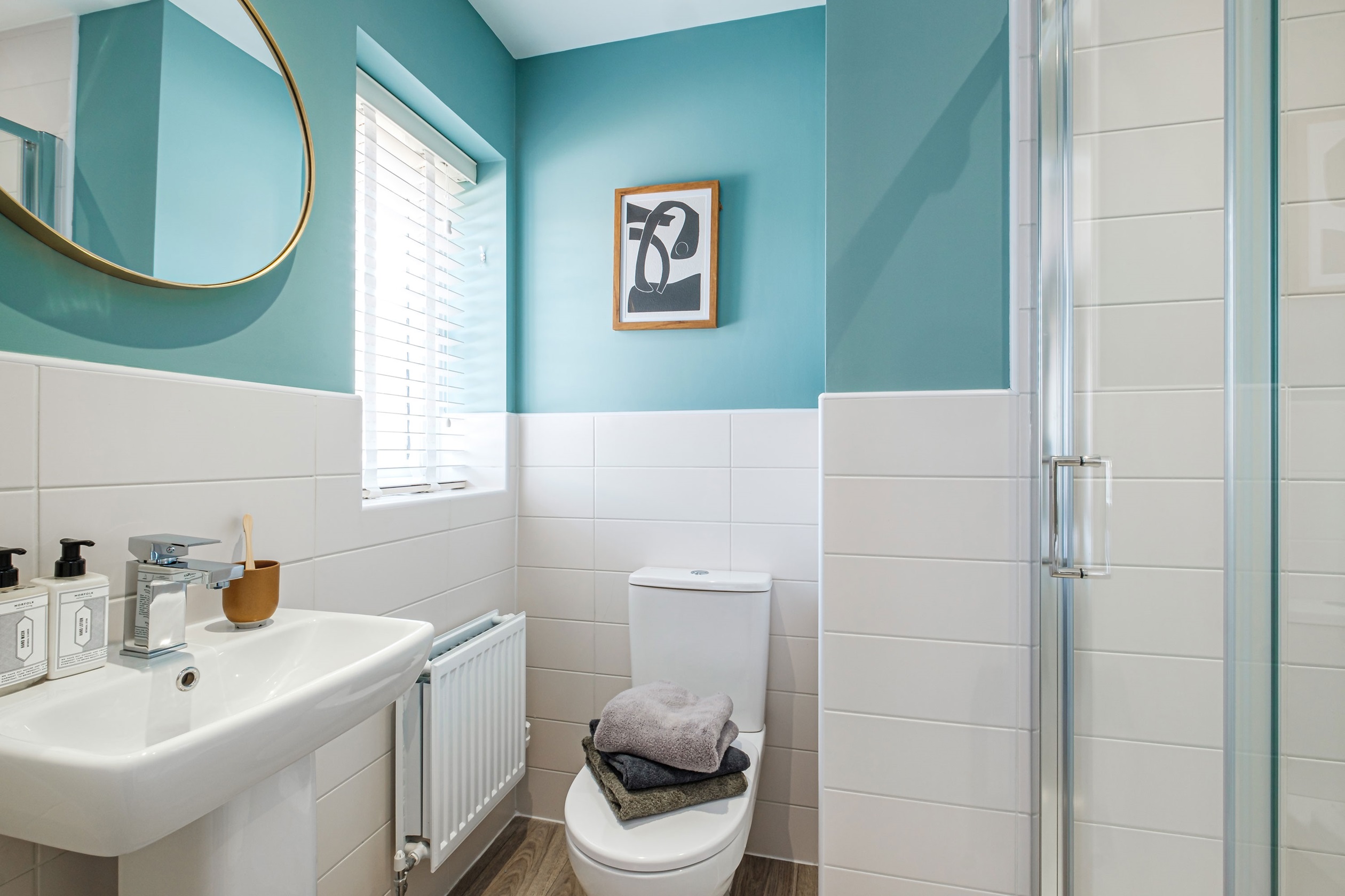 Interior view of the en suite in our 3 bed Ennerdale home