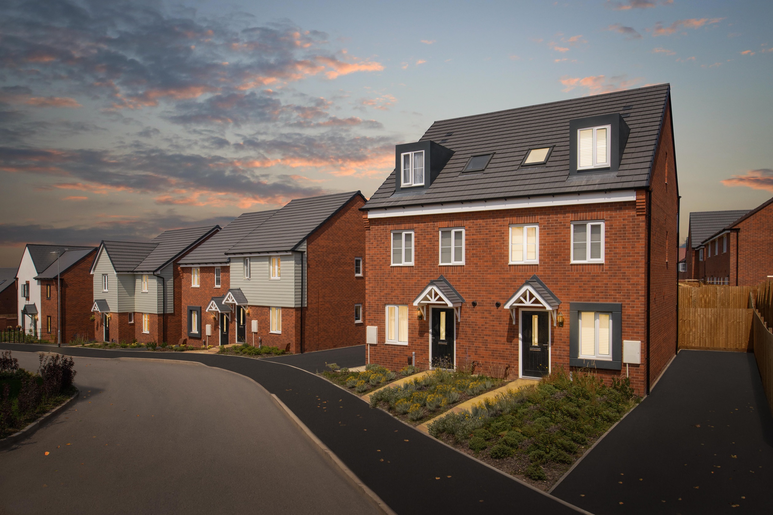 Rose Meadow Kingsville, Maidstone and Kingsley autumn street scene 