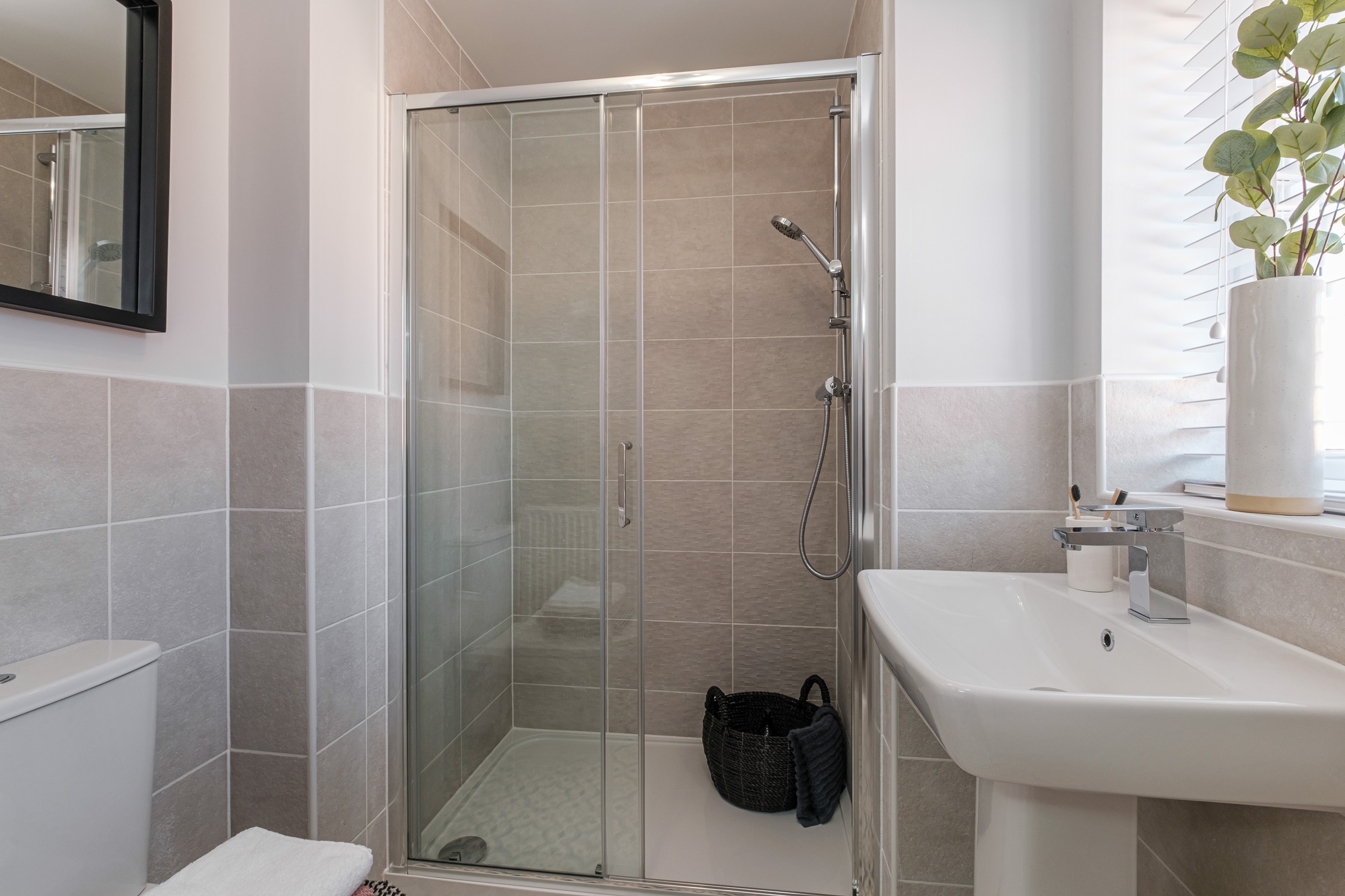 Interior view of the en suite in our 3 bed Ellerton home