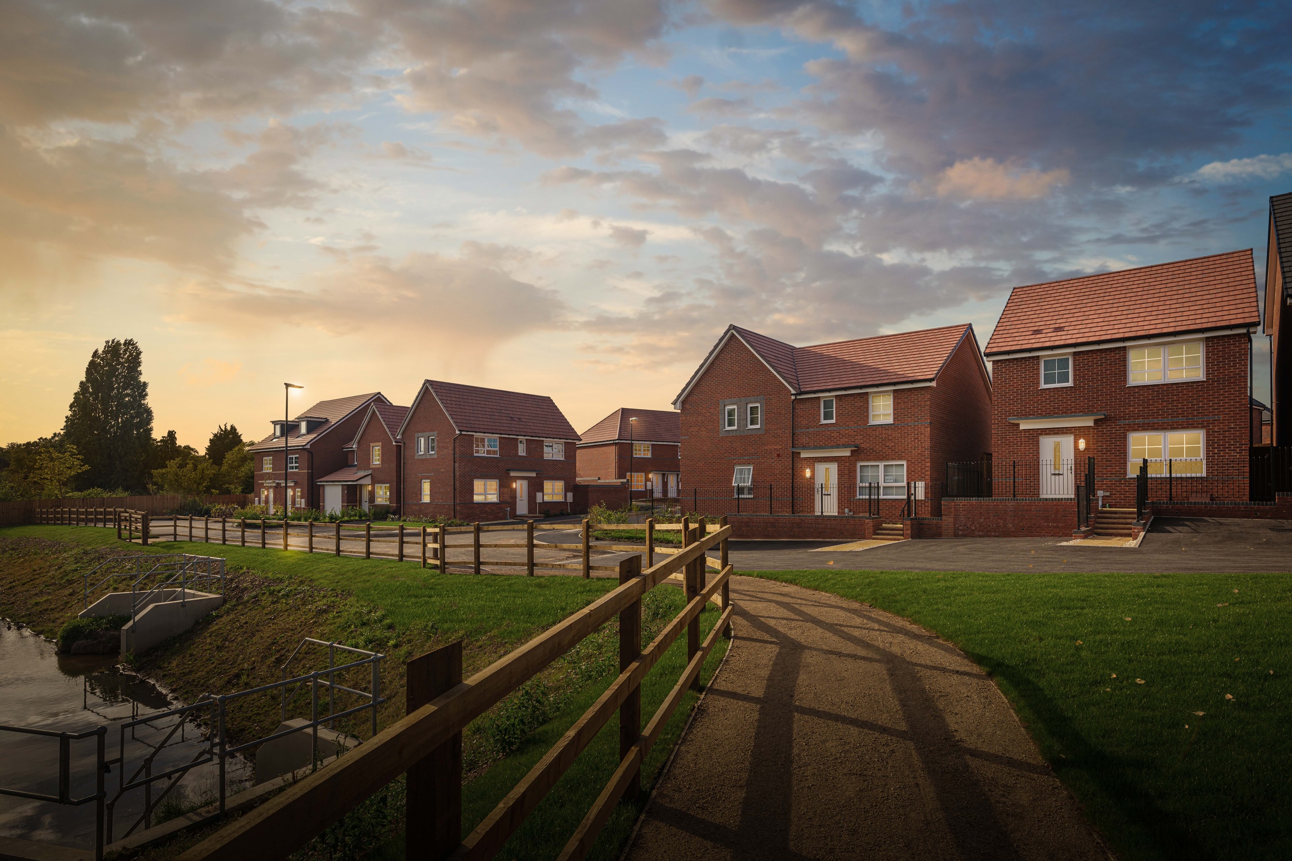 Exterior view of the homes at our development The Elms in Hall Green