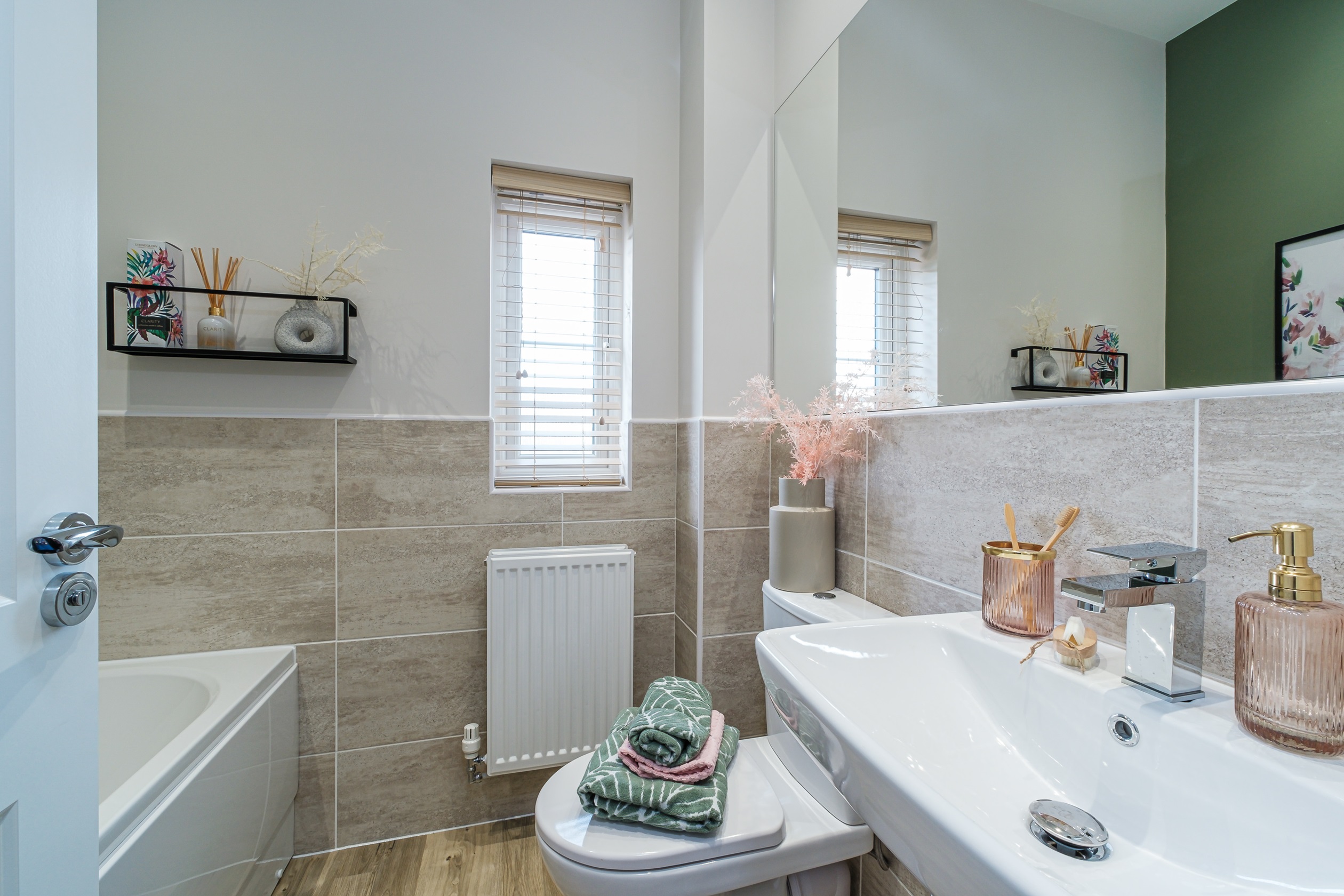 Interior shot of the bathroom in our 3 bed Knightwood home