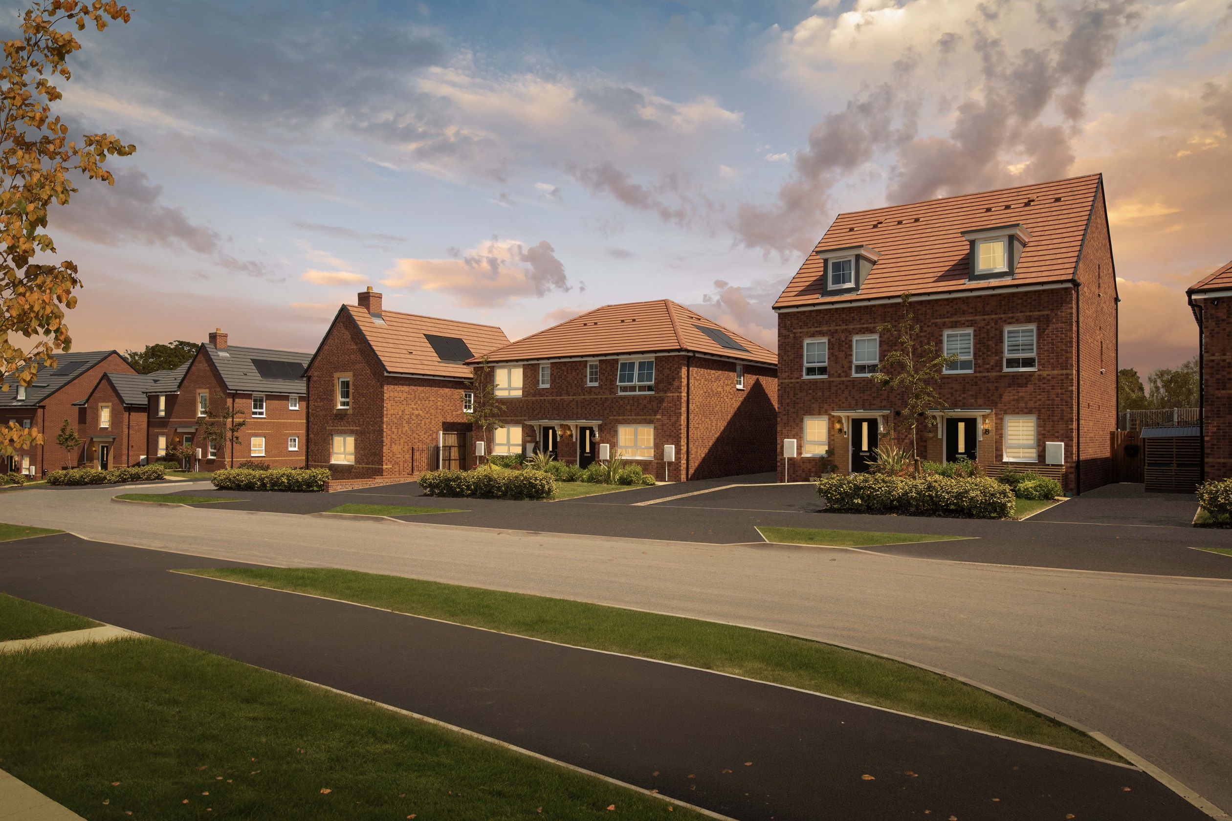Exterior view of our homes at Silkin Meadows, Telford