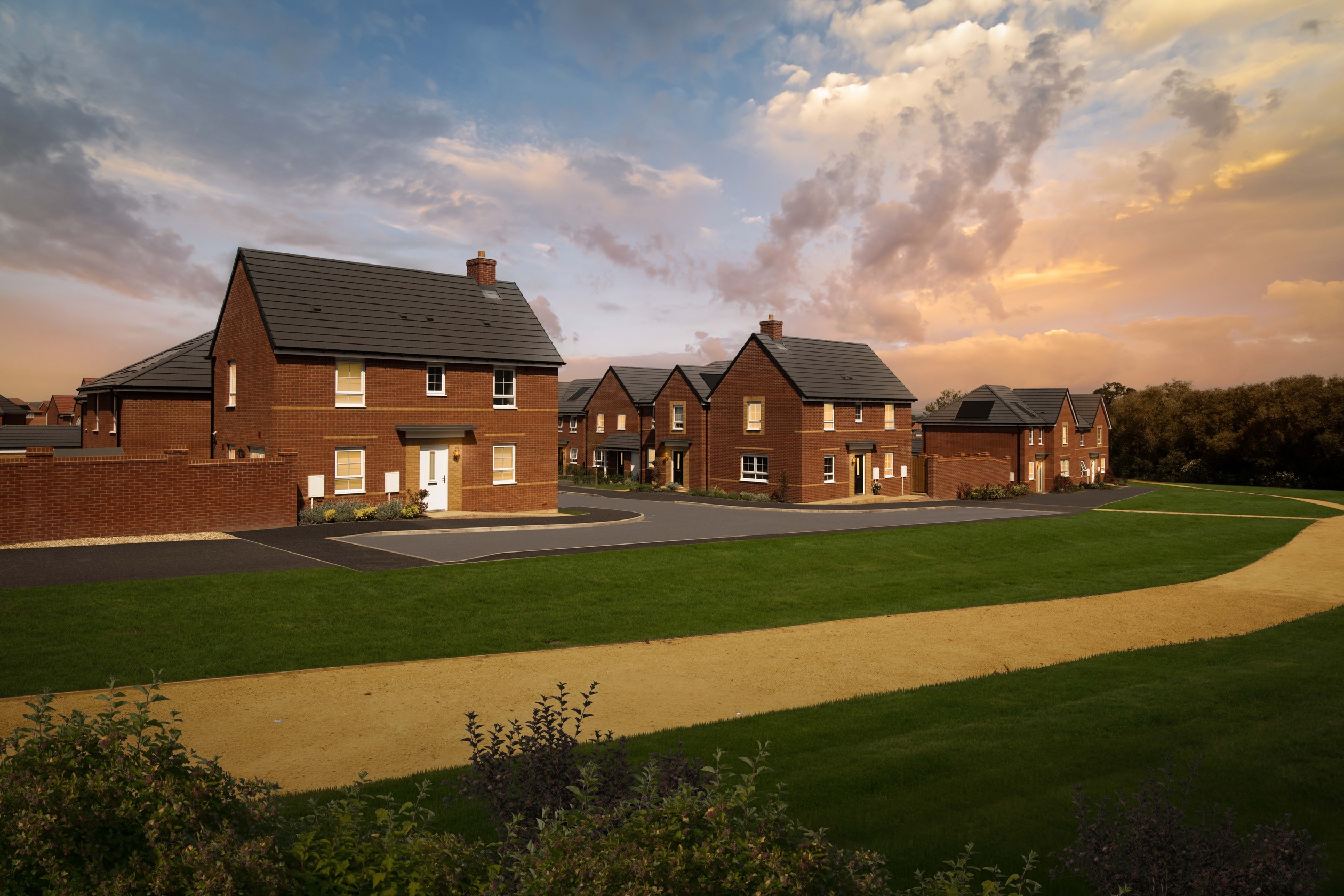Exterior view of our homes at Silkin Meadows, Telford
