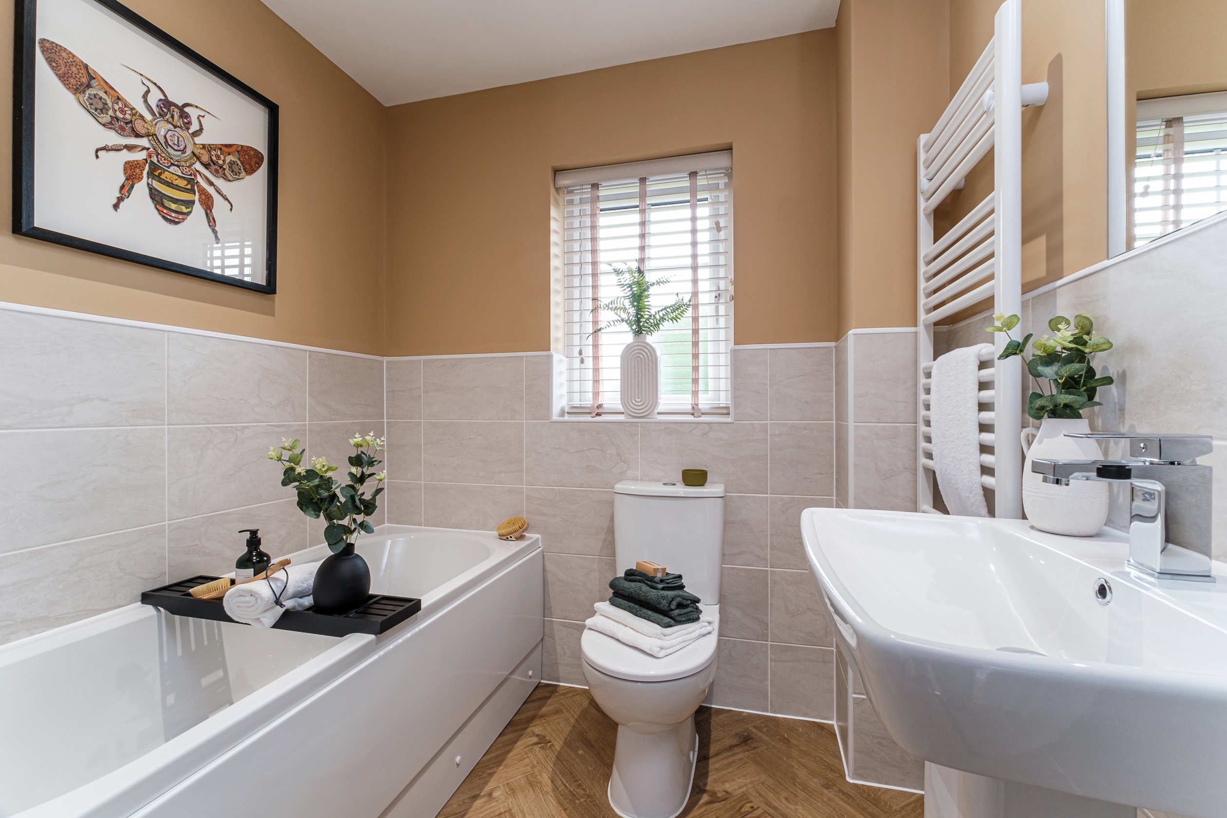 Interior view of our the bathroom in our 3 bed Mewstone home