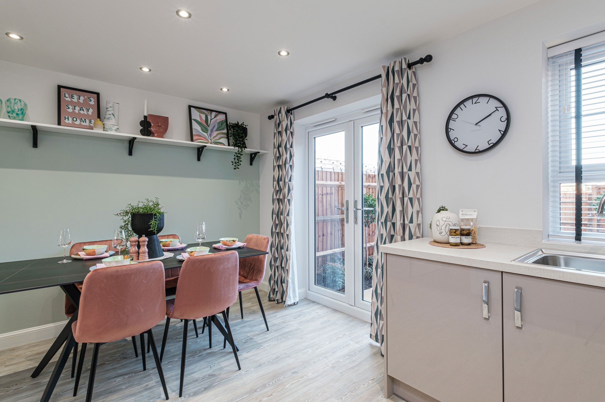 Interior view of the kitchen & dining space in our Ellerton home