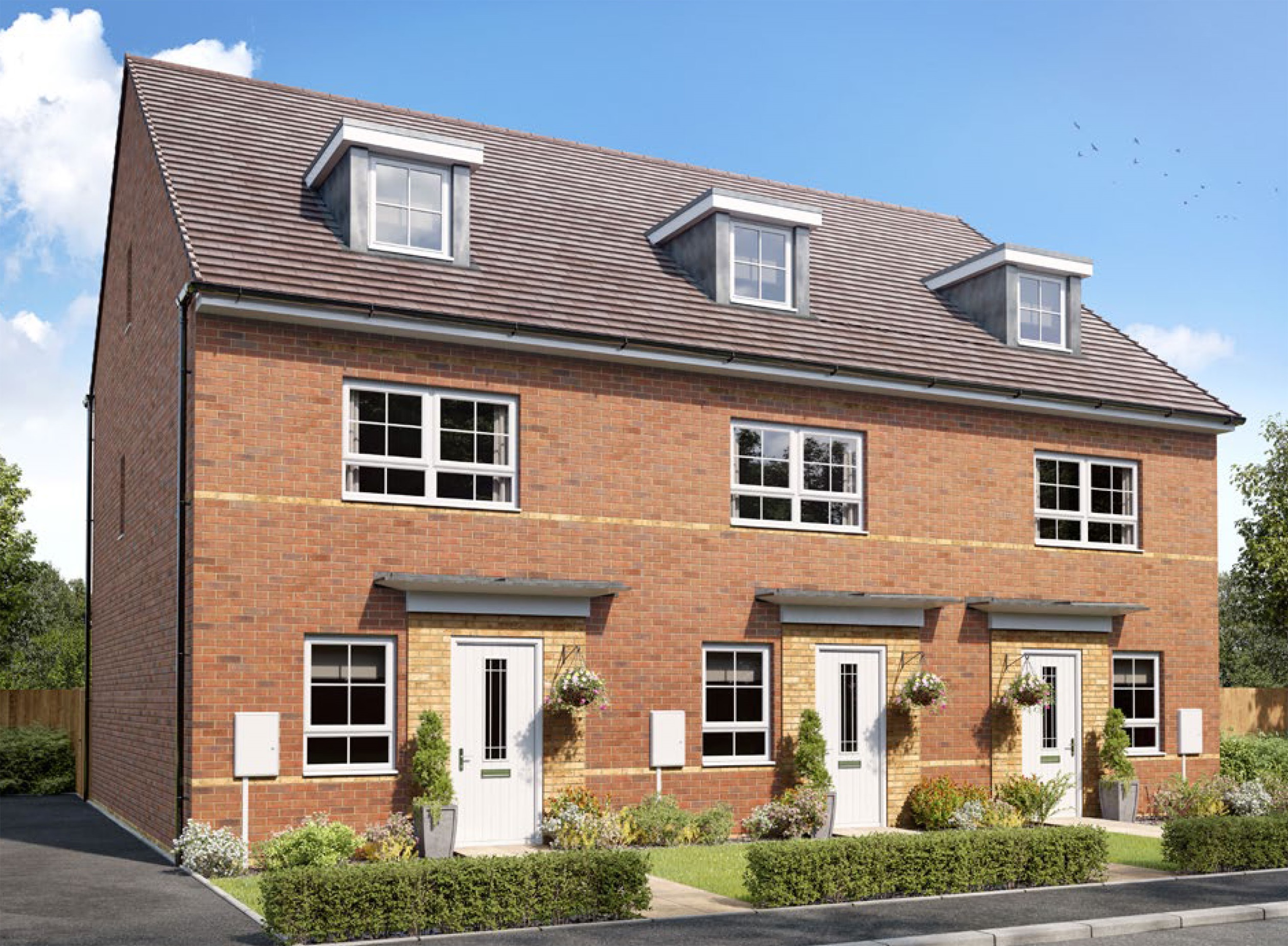 Exterior CGI view of our 3 bed Kingsville home
