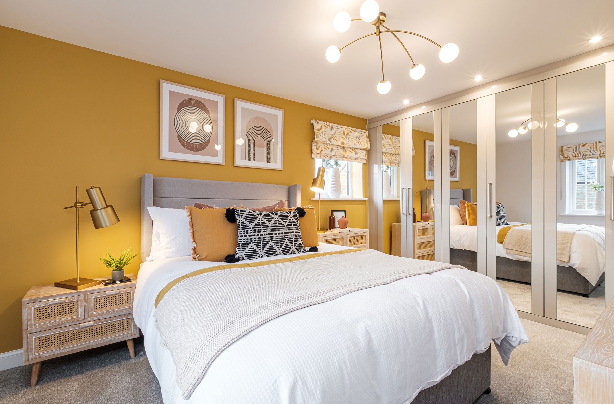Interior view of the main bedroom in our 4 bed Alderney home