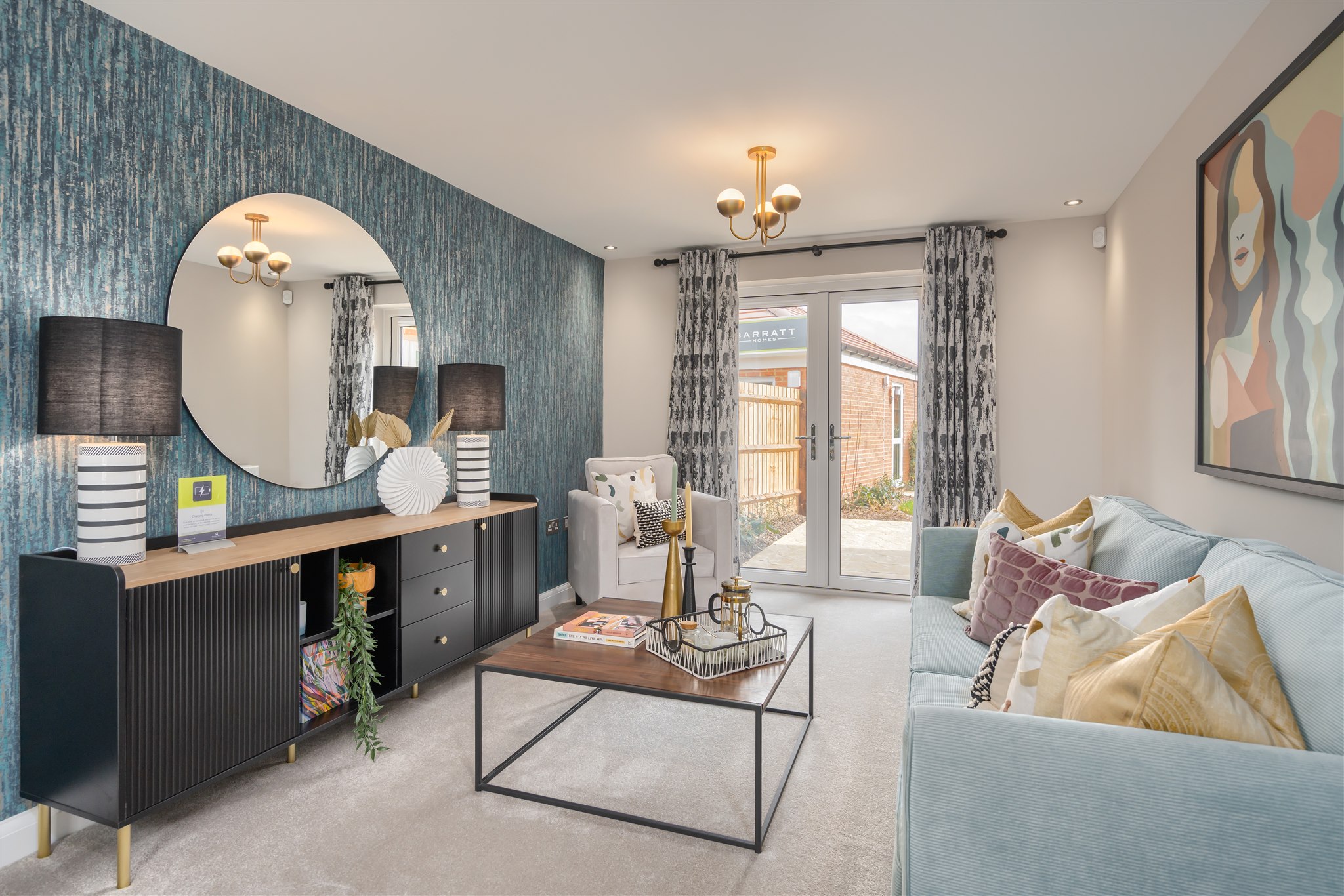 Inside view of the Alderney lounge. 4 bed home.