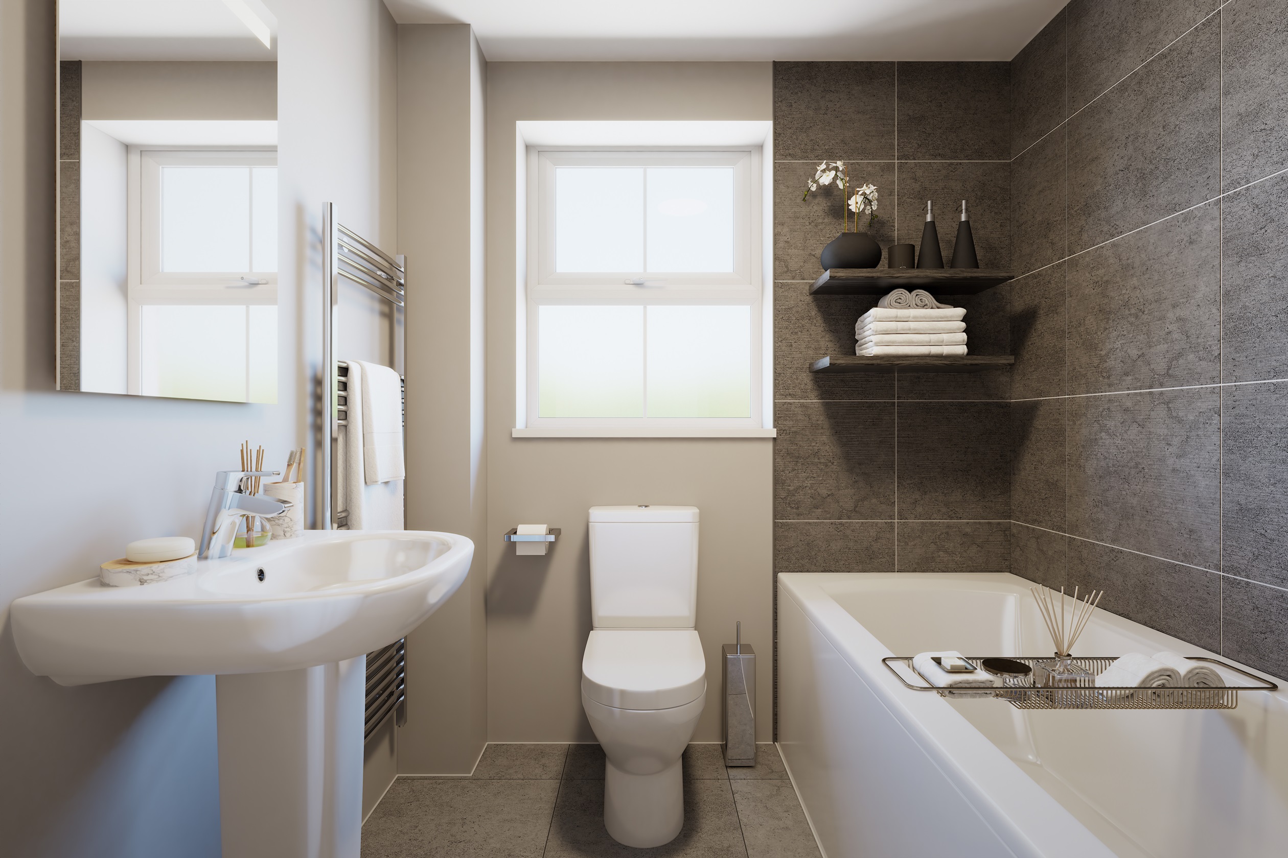 View of the bathroom in the two bedroom Wincham