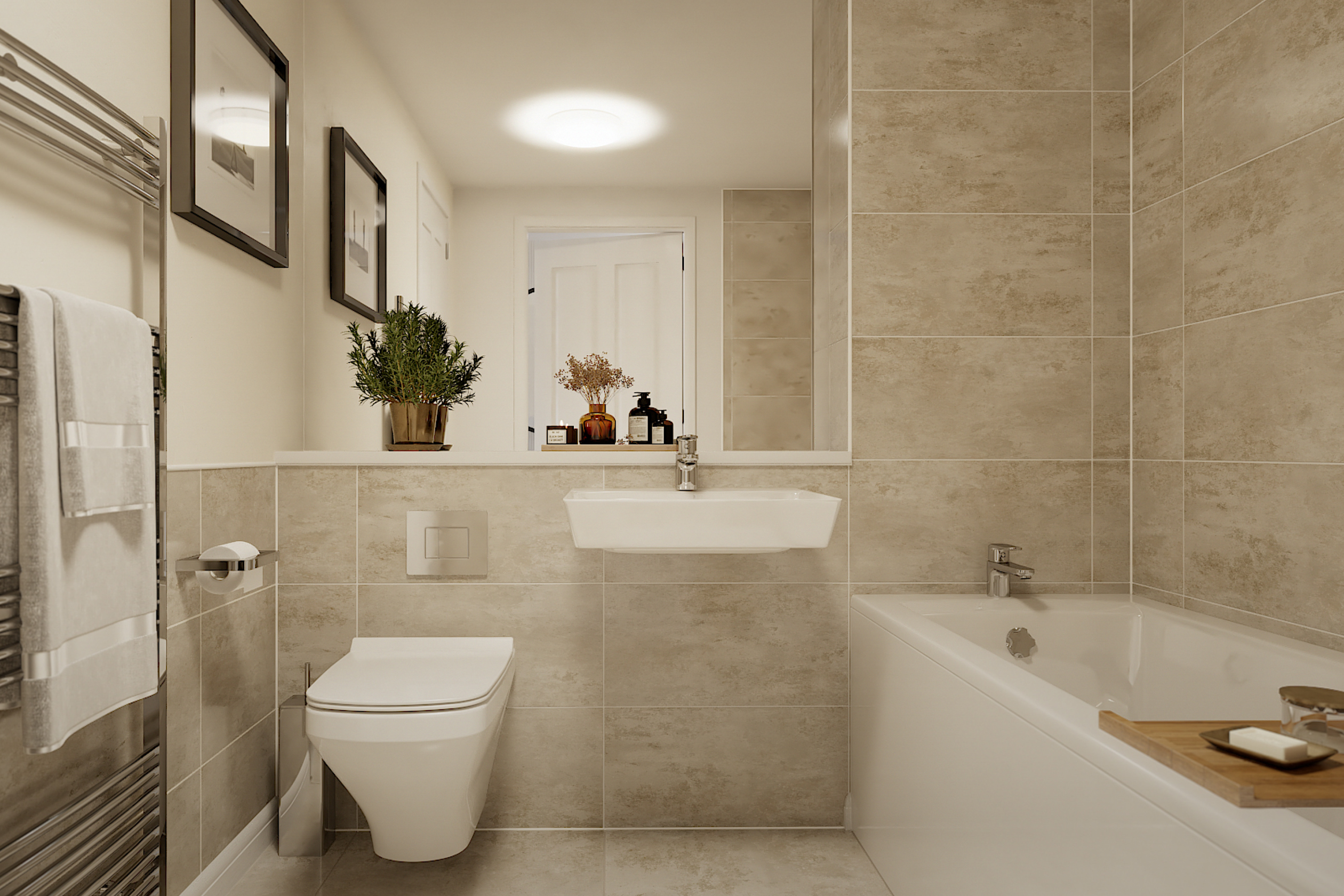 2 bedroom apartment, bathroom