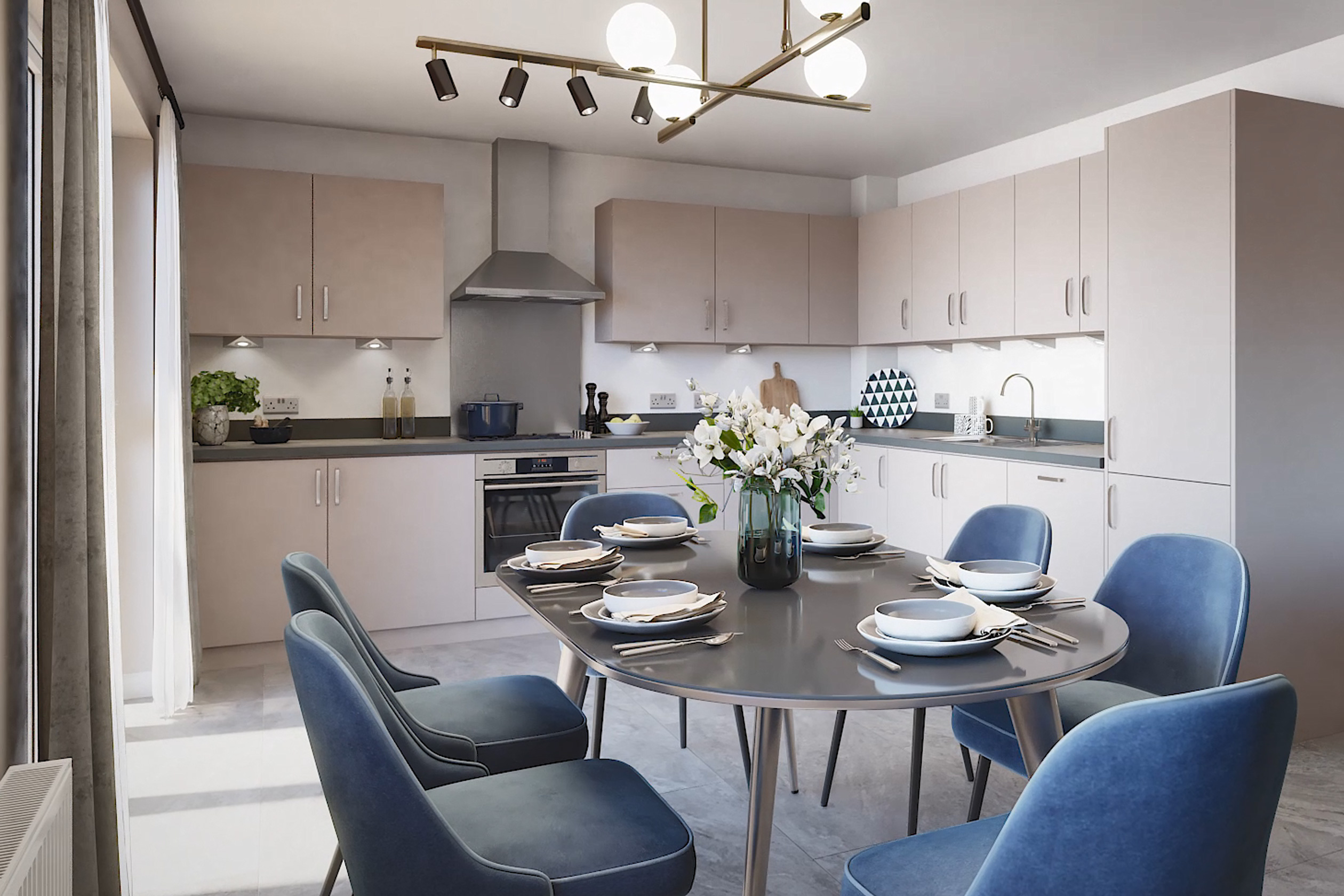 Kitchen/Dining room in four bedroom home