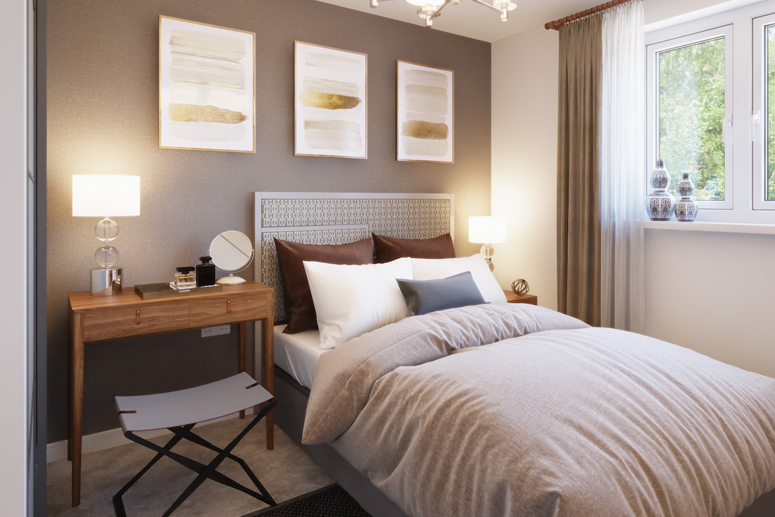 Image of double bedroom in 3 bedroom Bonnyton