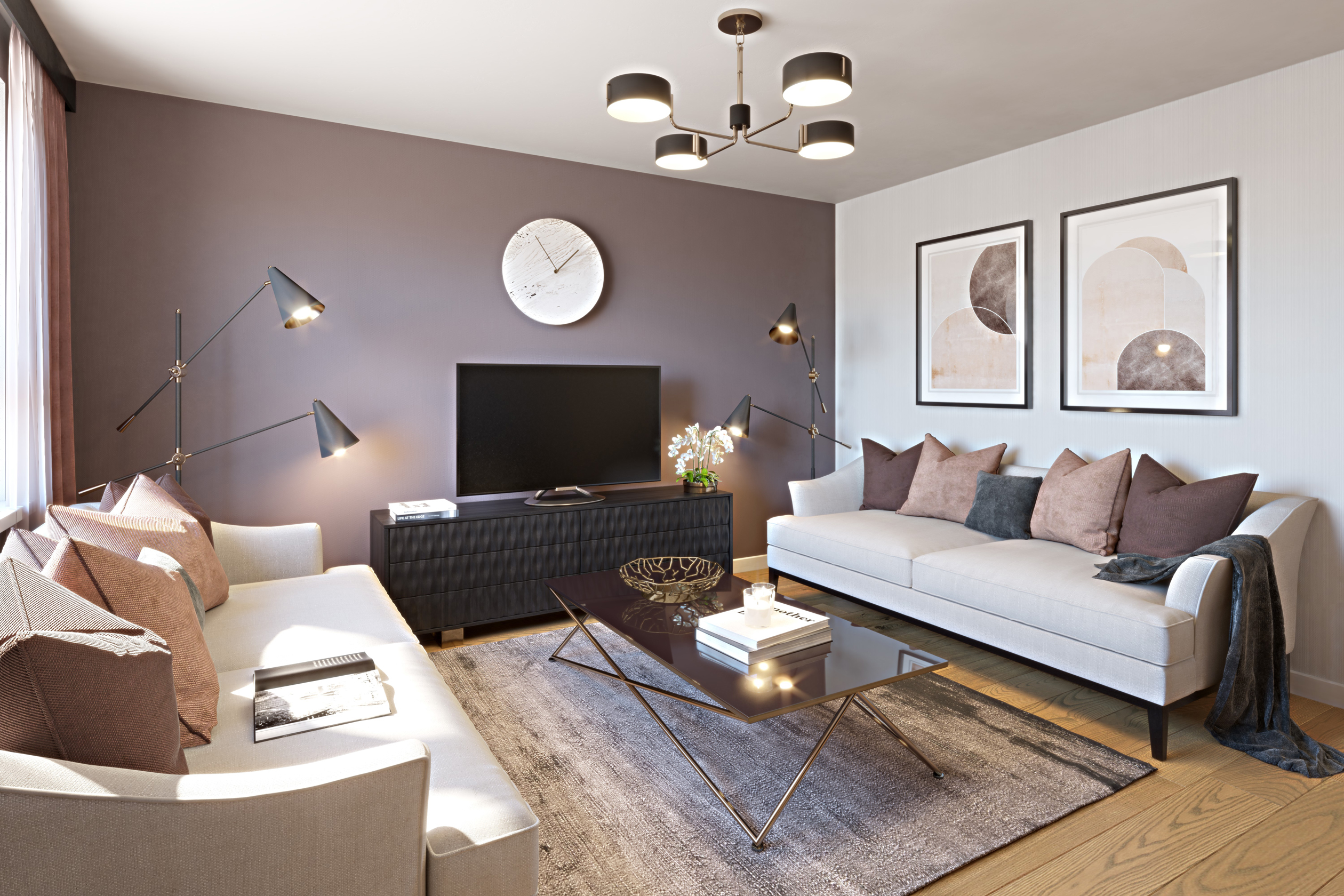 Interior view of 3 bed Ellerton lounge