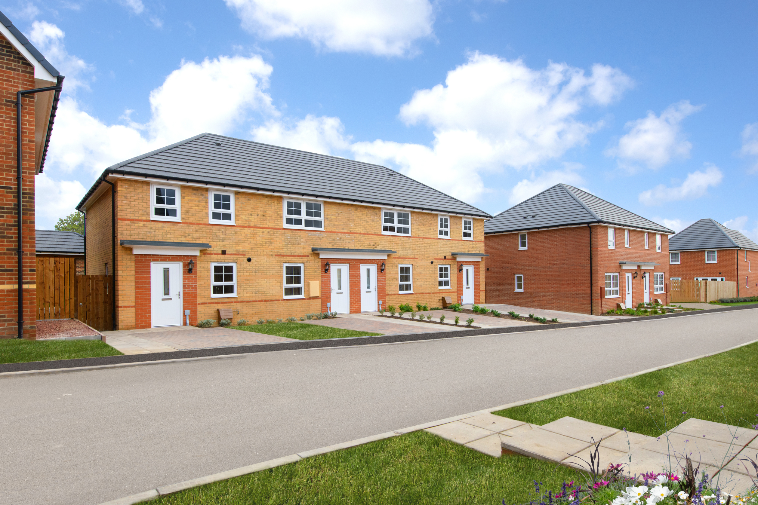 Outside view 2 bedroom terrace Denford & Kenley home