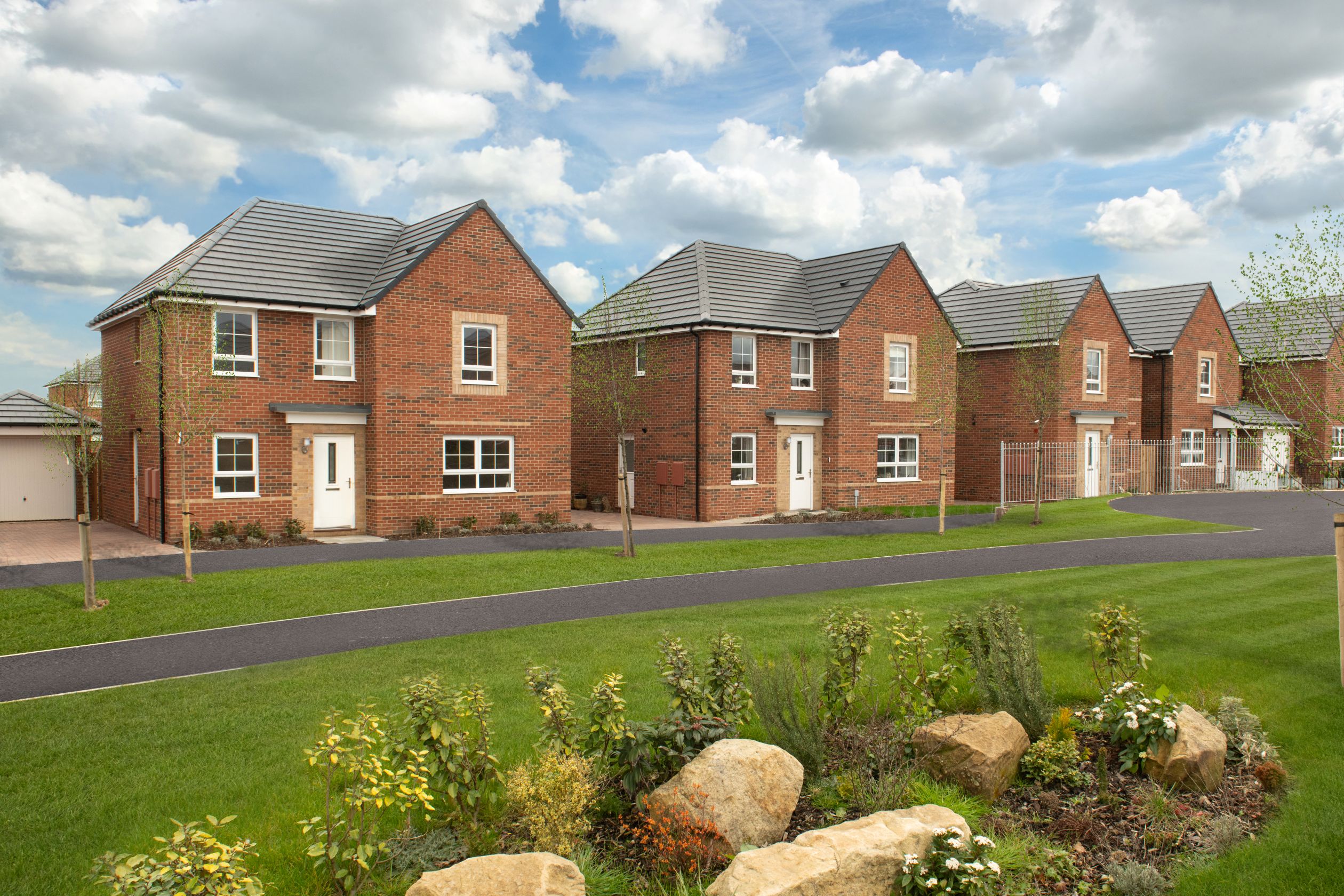 Outside view of 4 bedroom homes at Church Fields