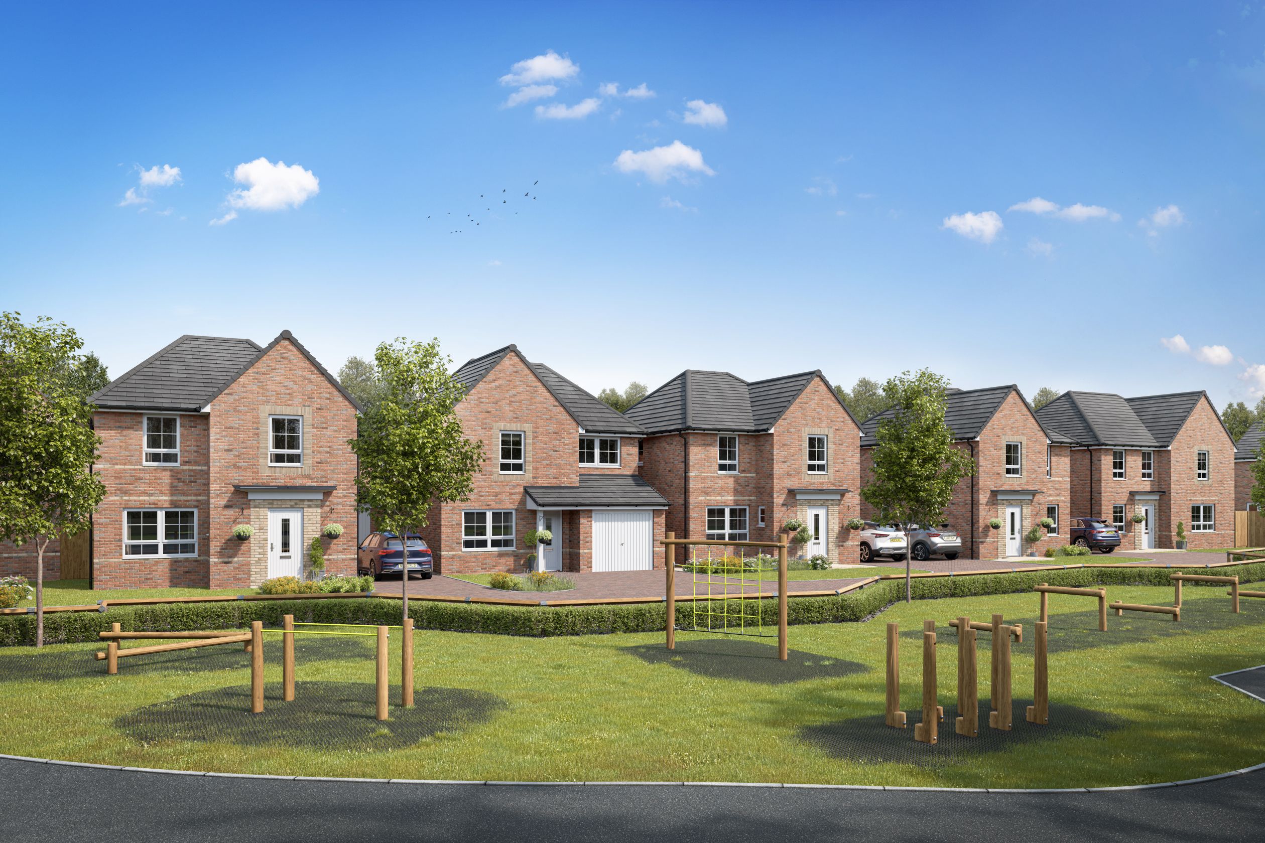 CGI view of homes at Church Fields