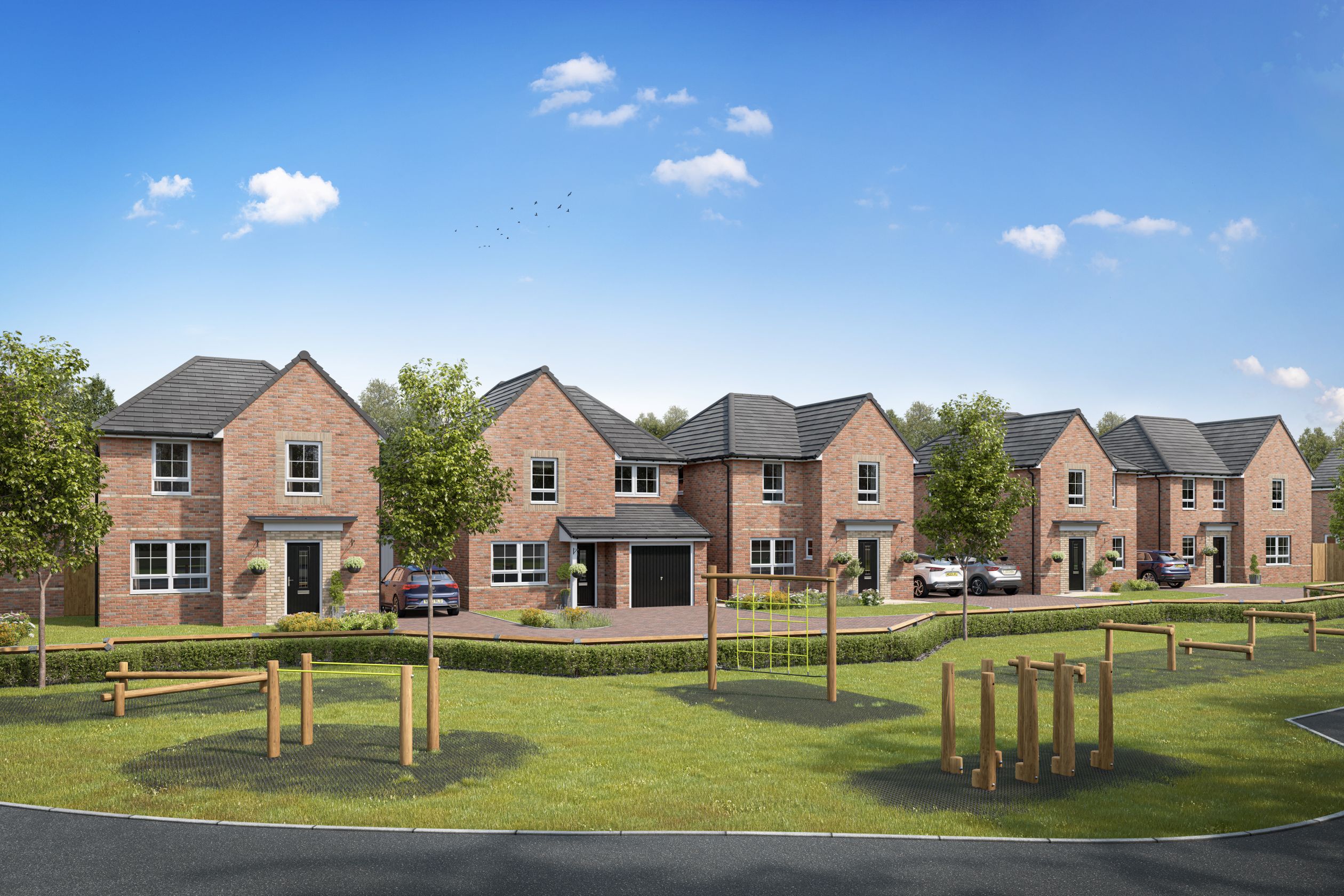 CGI view of homes at Church Fields