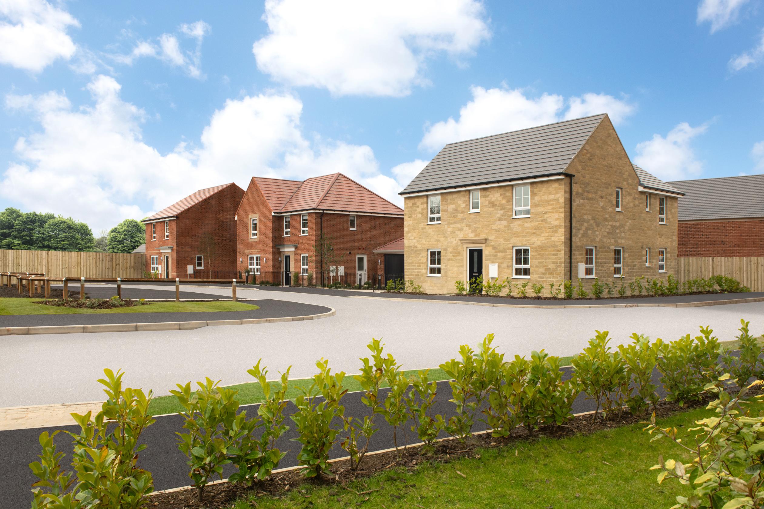 Outside view of homes at Grey Towers Village