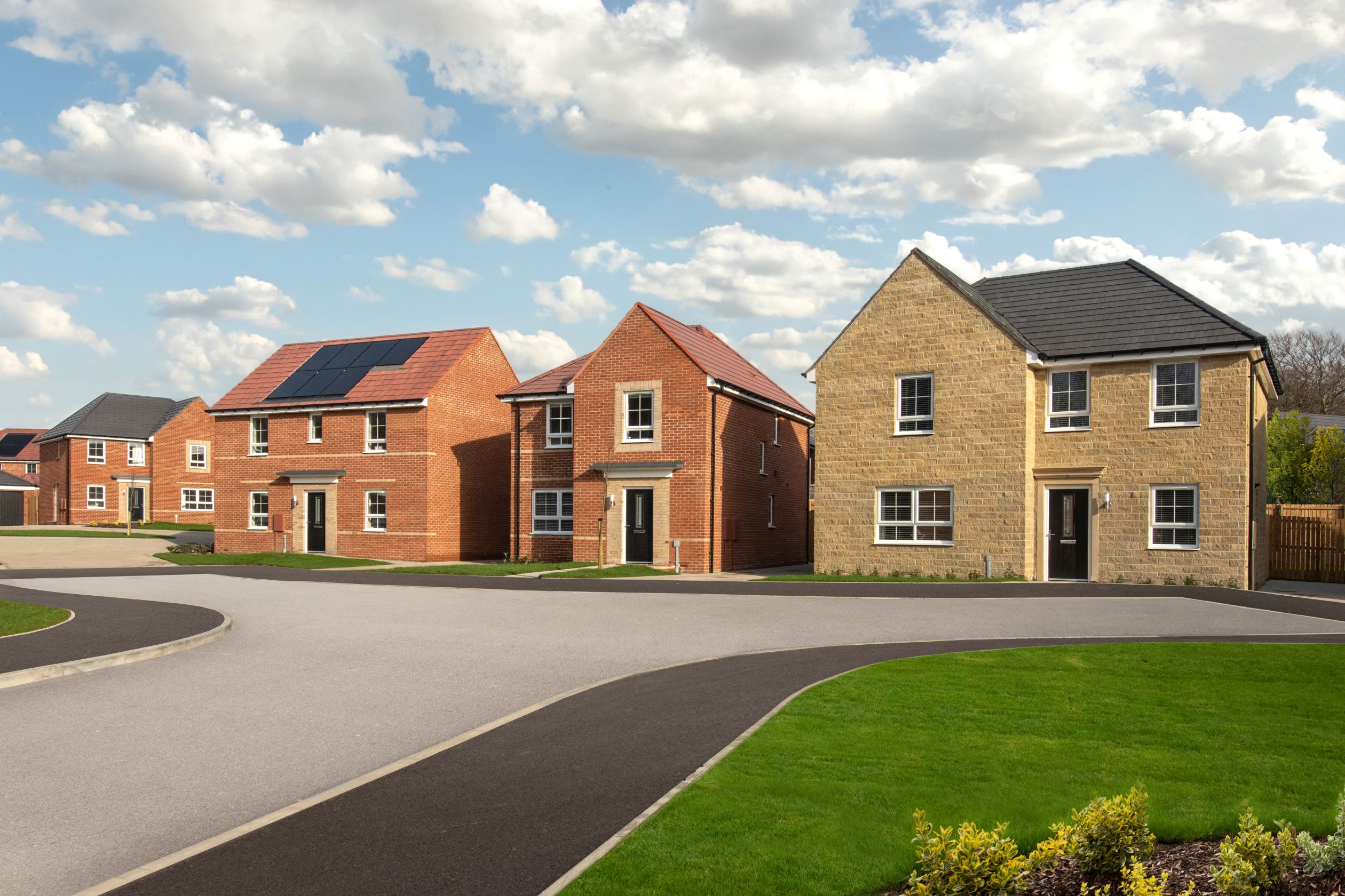 Outside view of homes at Grey Towers Village