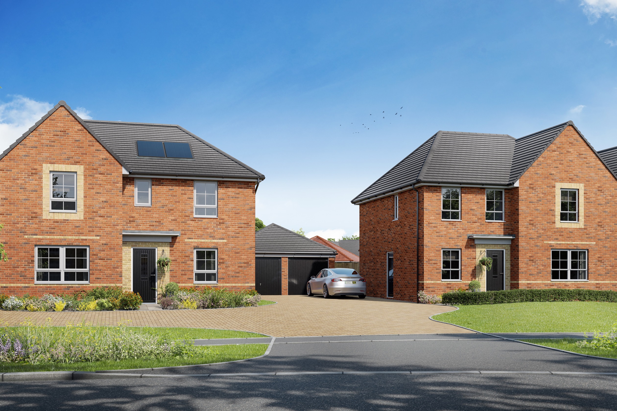CGI view of homes at Grey Towers Village