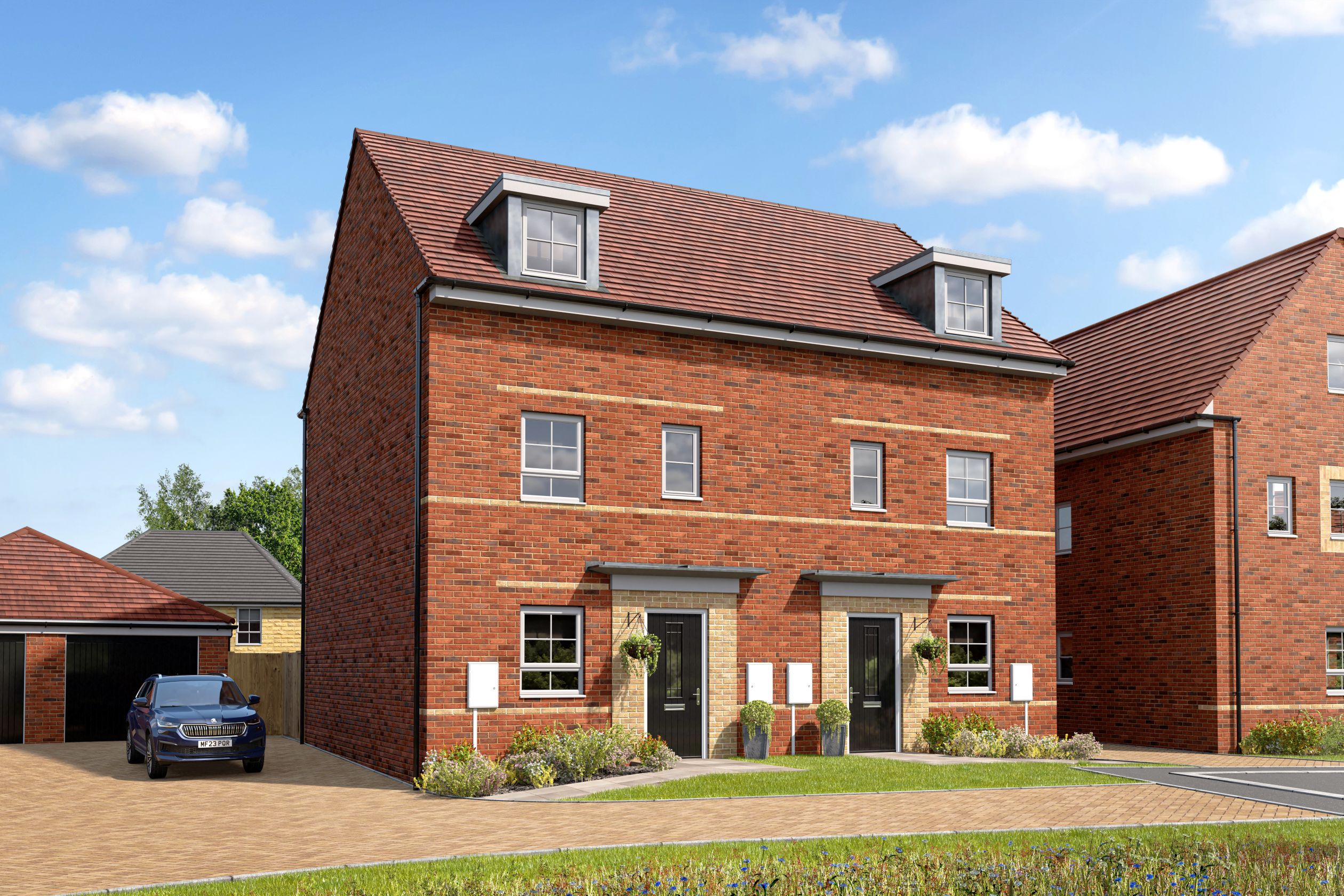 CGI view of Woodcote at Grey Towers Village