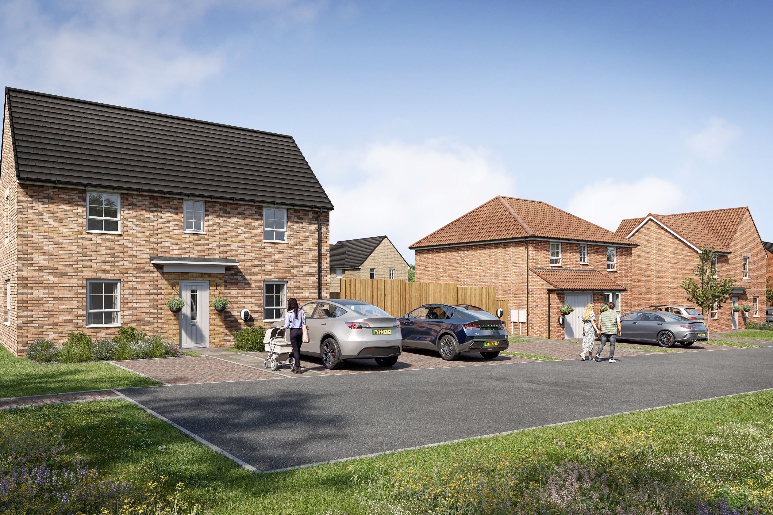 CGI view of homes at Holywell View