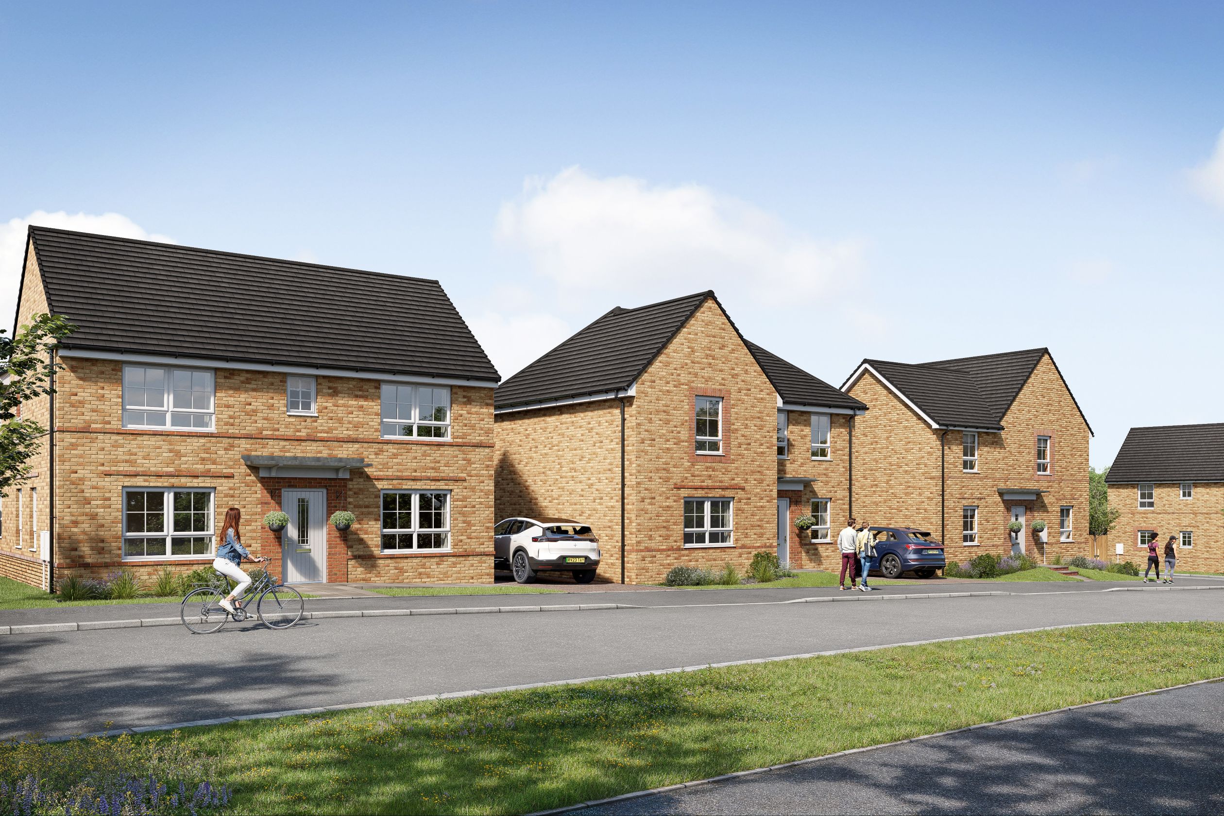 CGI view of homes at Holywell View