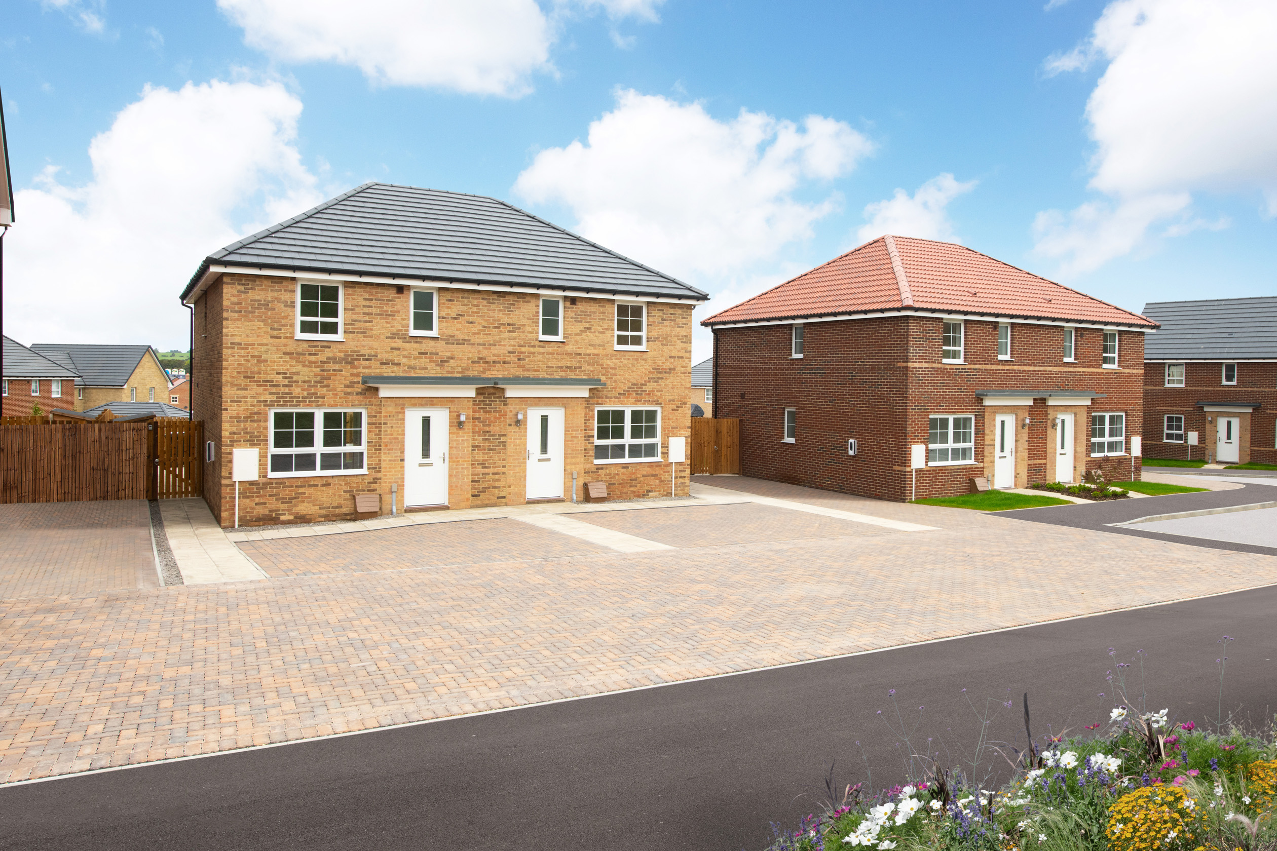 Outside view of 3 bedroom semi detached Ellerton home