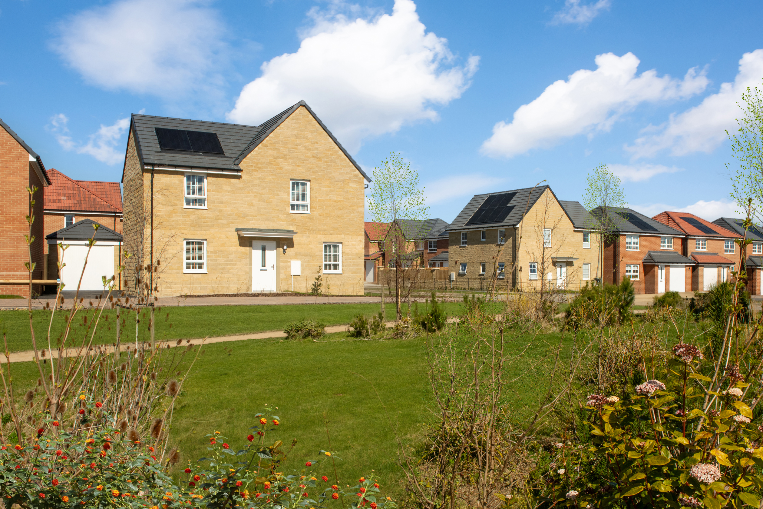 Outside view of homes at Meadow Hill