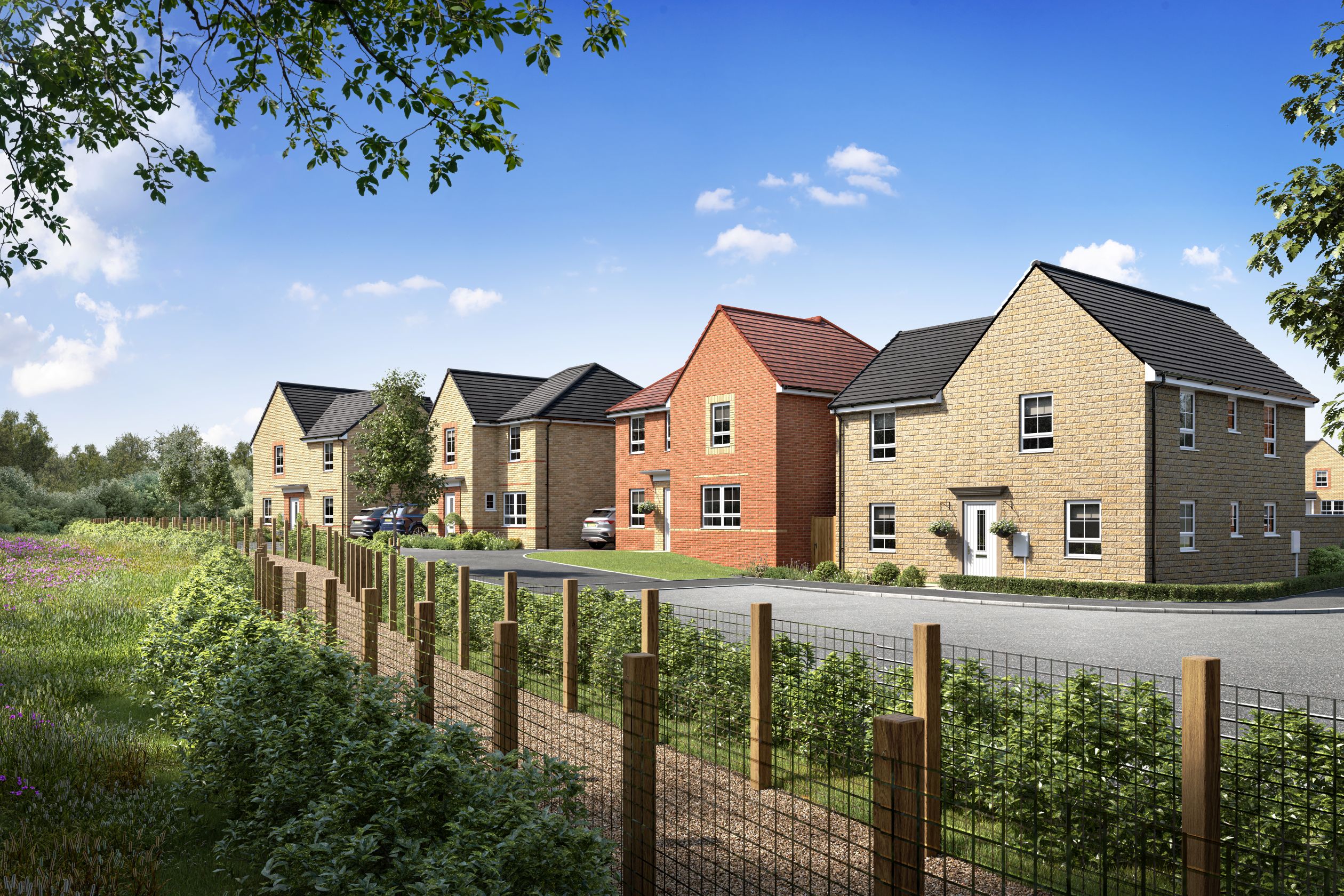 CGI view of homes at Monkton Gardens