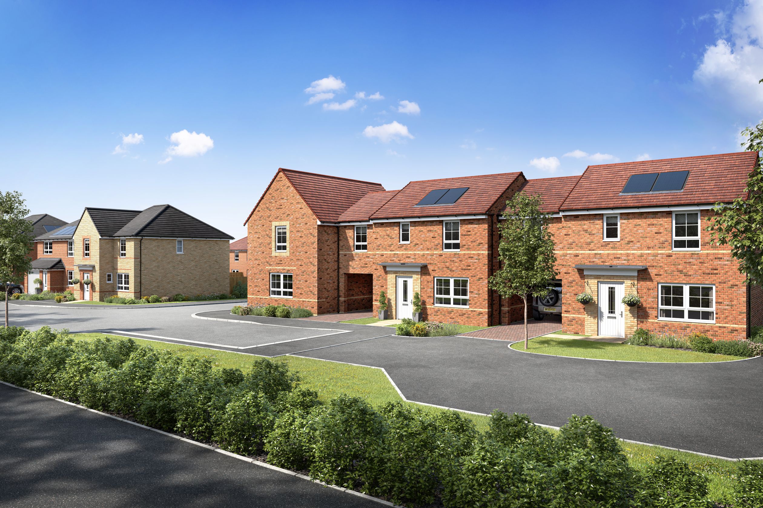 CGI view of homes at Monkton Gardens