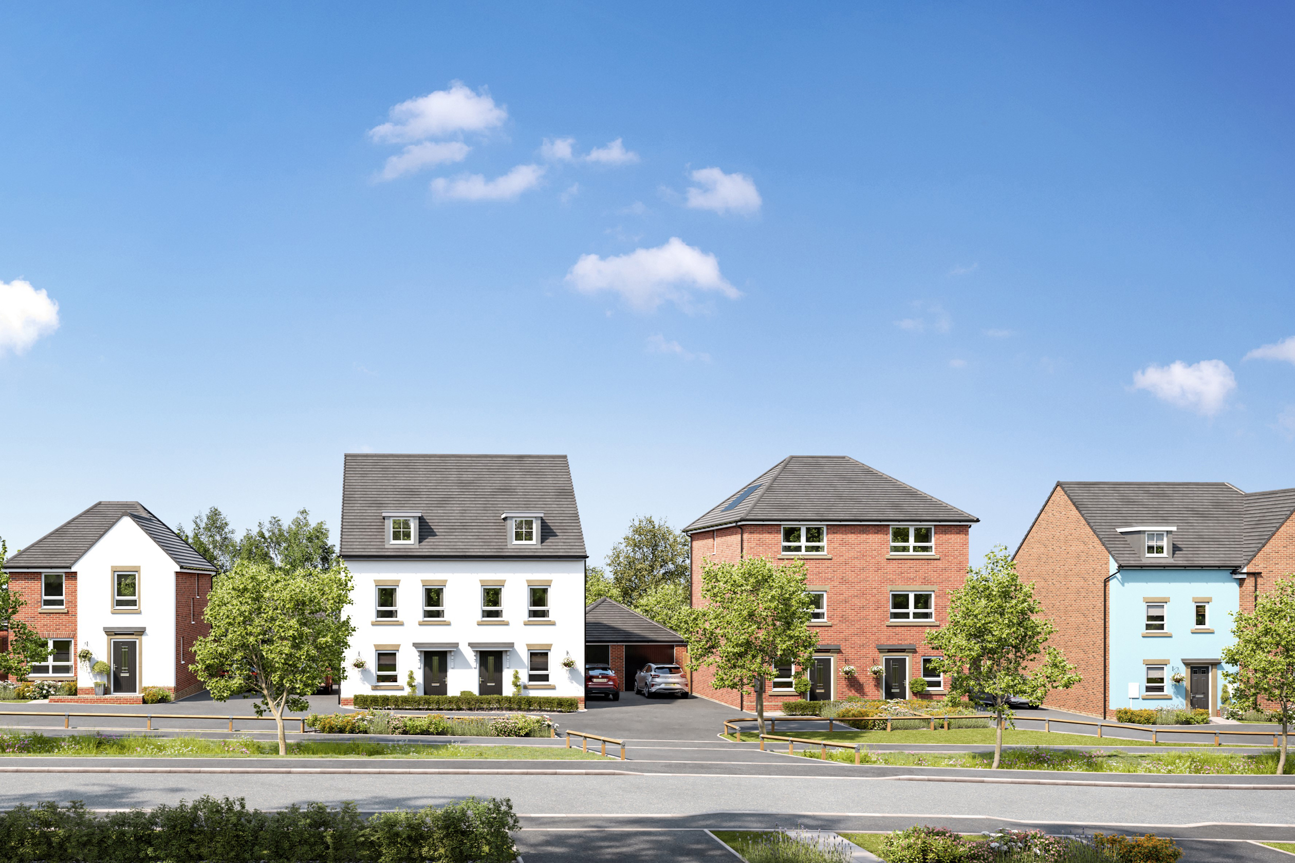 CGI view of homes at Old Durham Gate