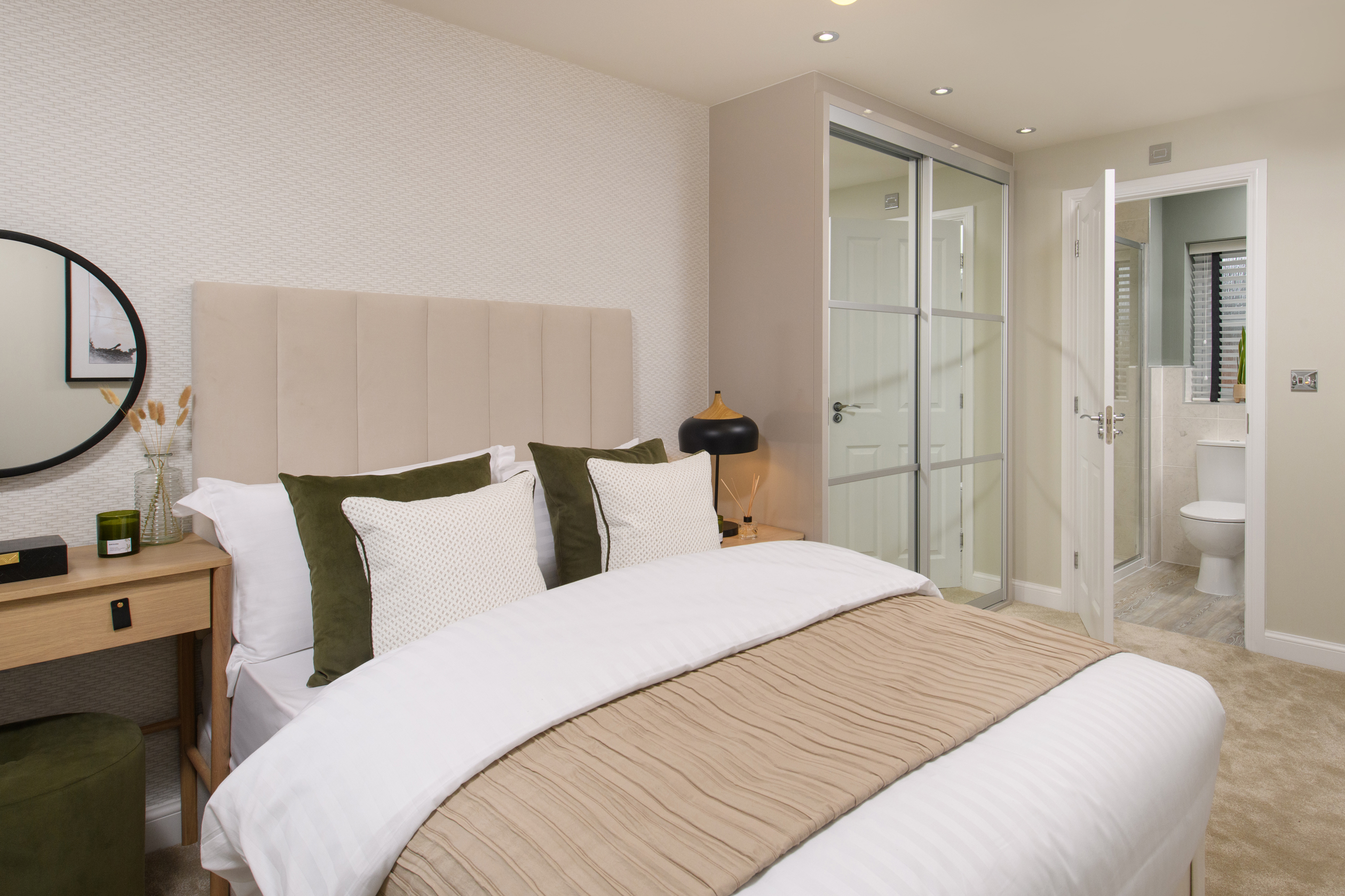 Inside view 3 bedroom Denby main bedroom with en suite