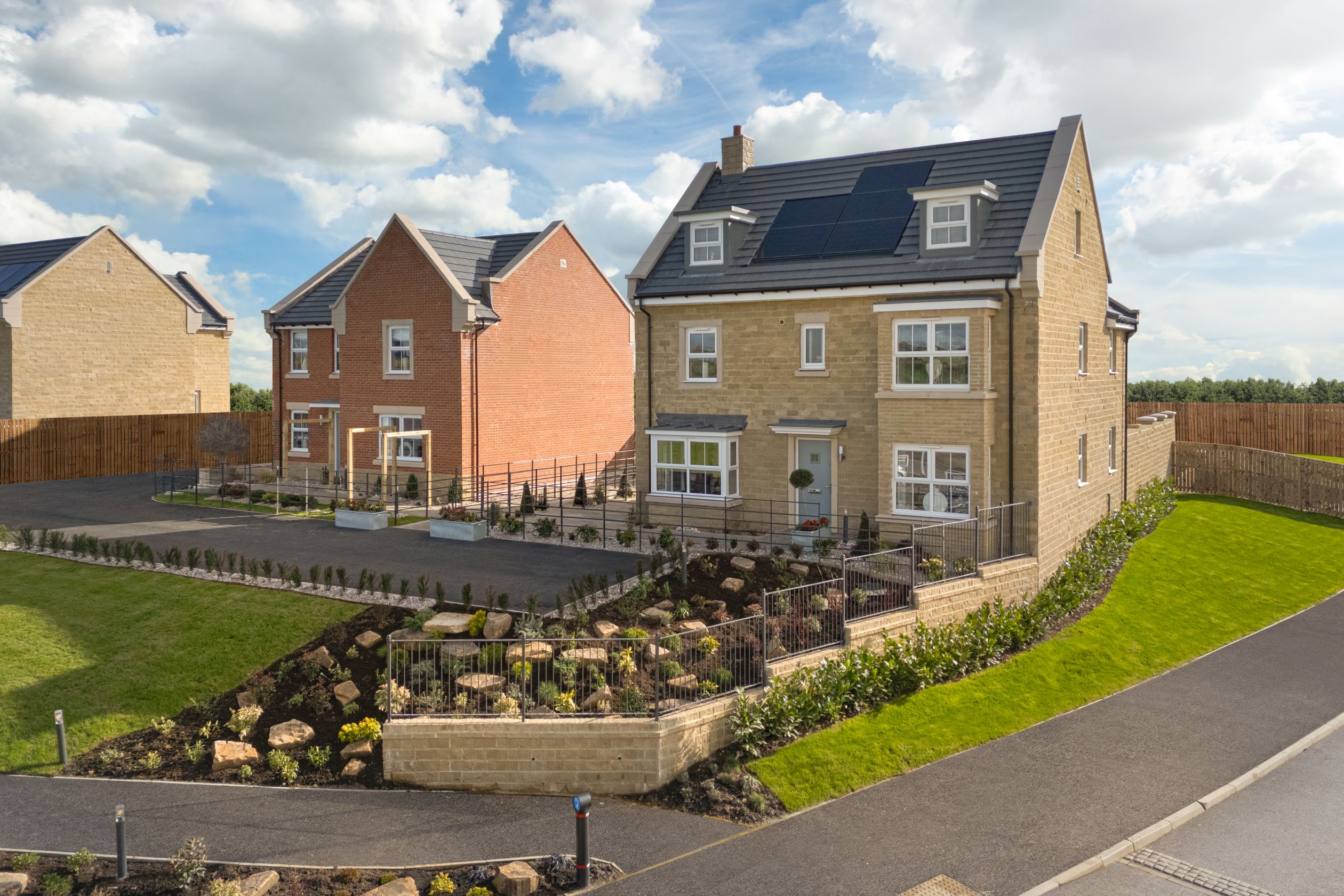 Outside view of show homes at Laurel Chase